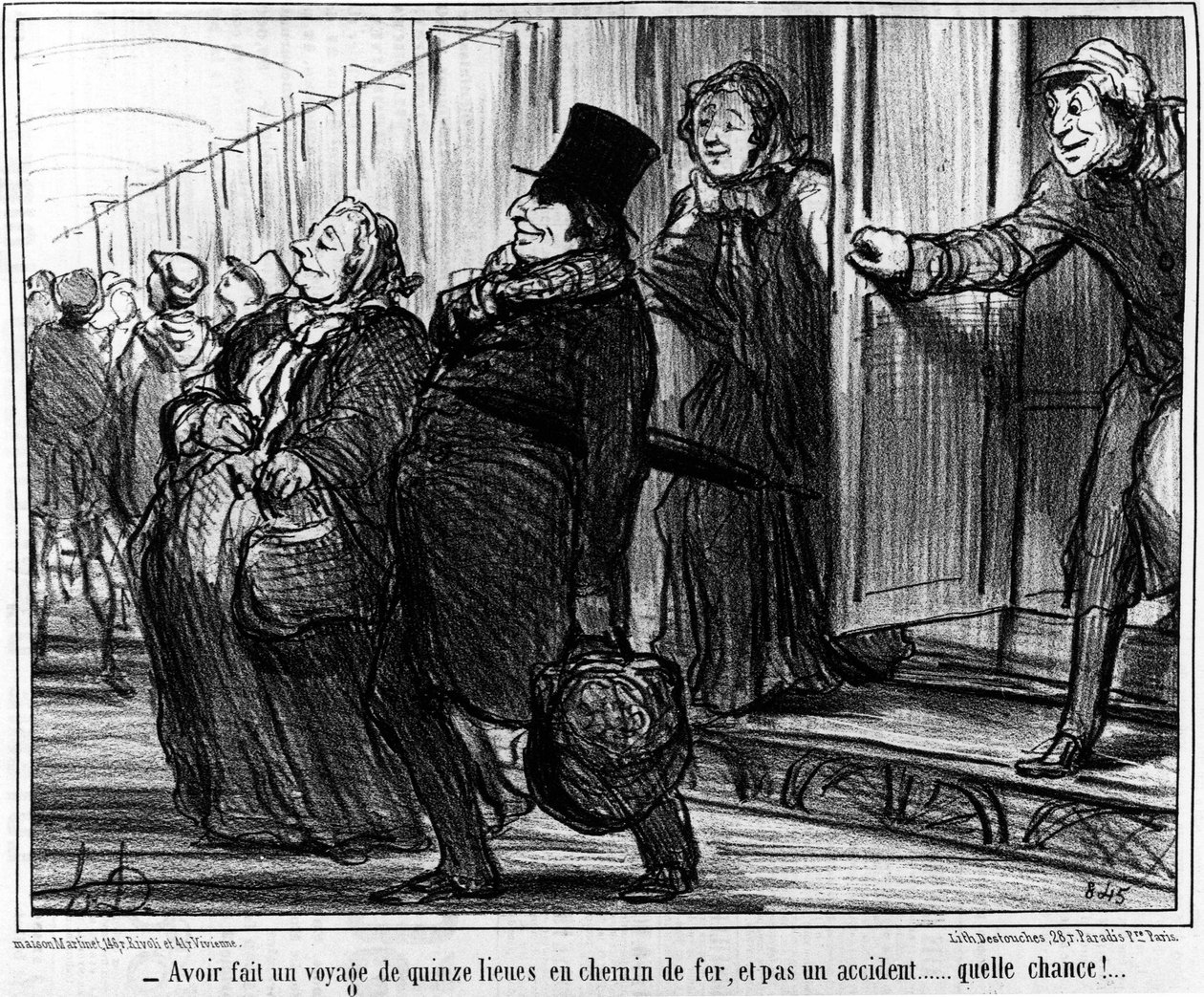 Vasutak – Daumiertől, „Charivari”-ban, 1855.07.20. alkotó: Honoré Daumier