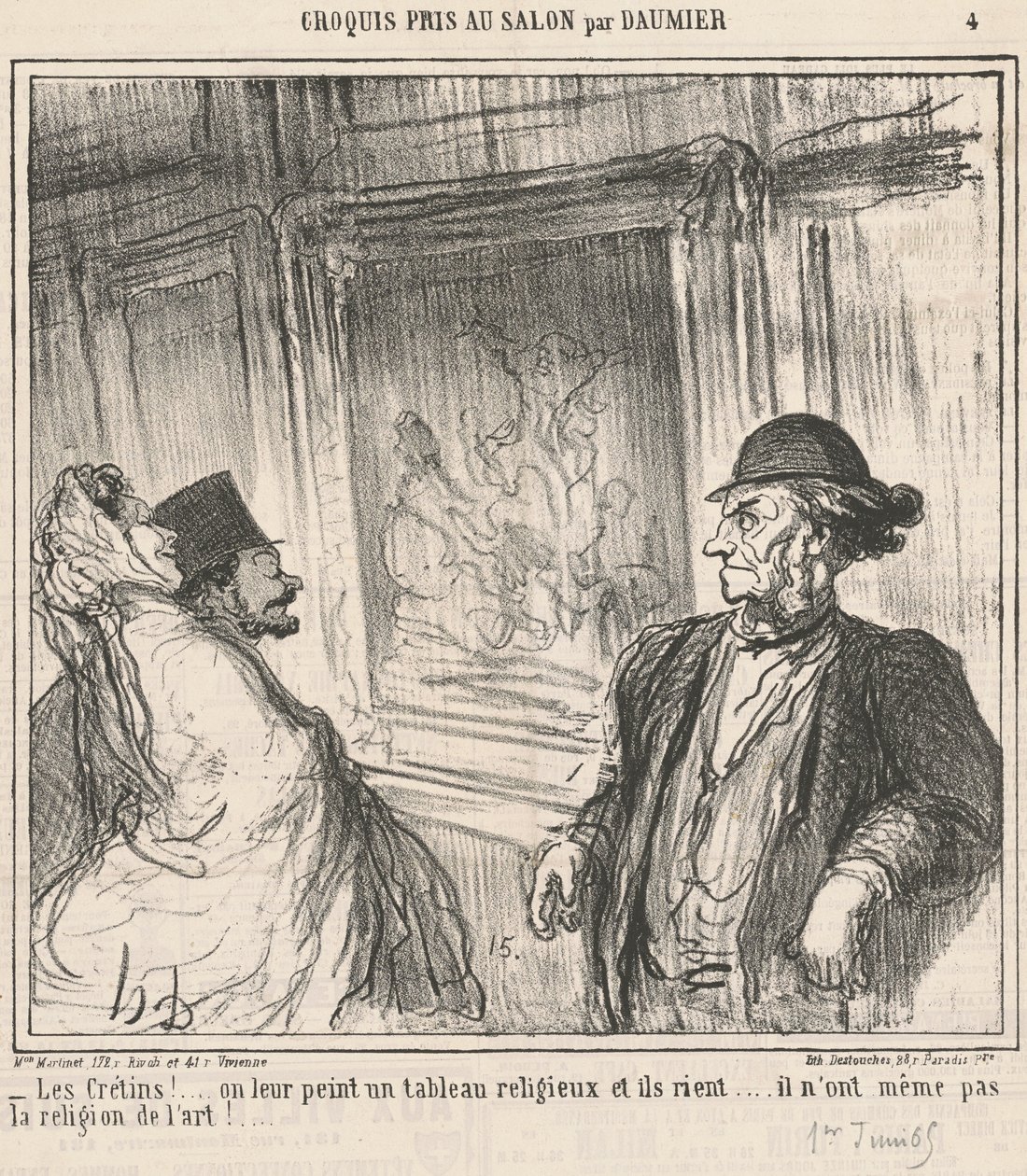 A hülyék! ... Képet festünk nekik ... alkotó: Honoré Daumier