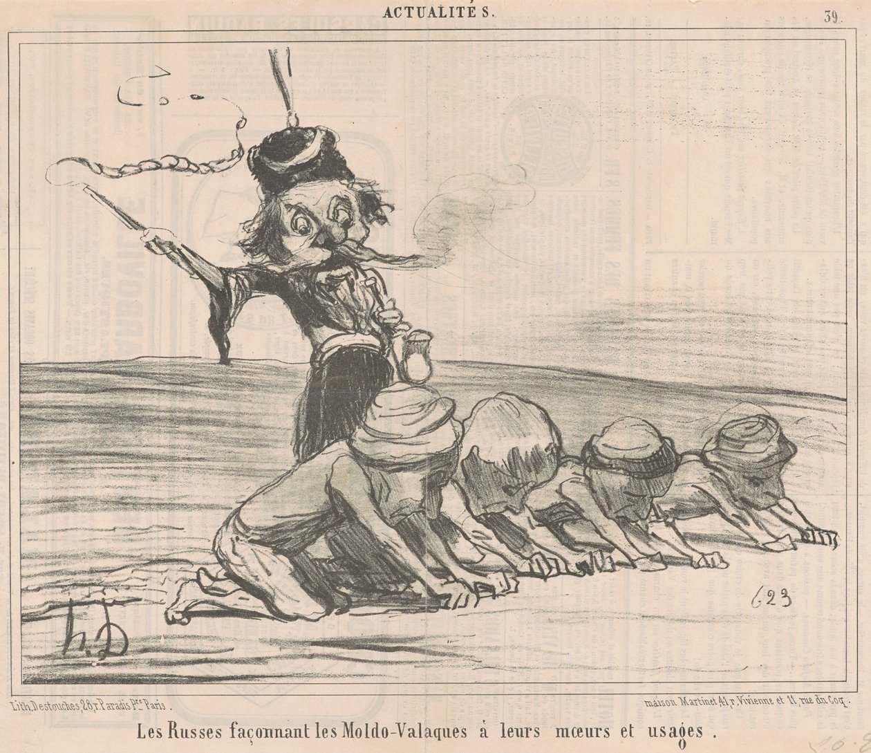 Moldo-Vlachokat formálva nekik... alkotó: Honoré Daumier