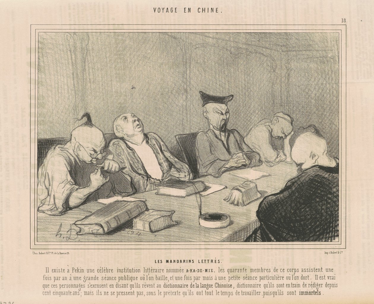 Az írástudó mandarinok alkotó: Honoré Daumier