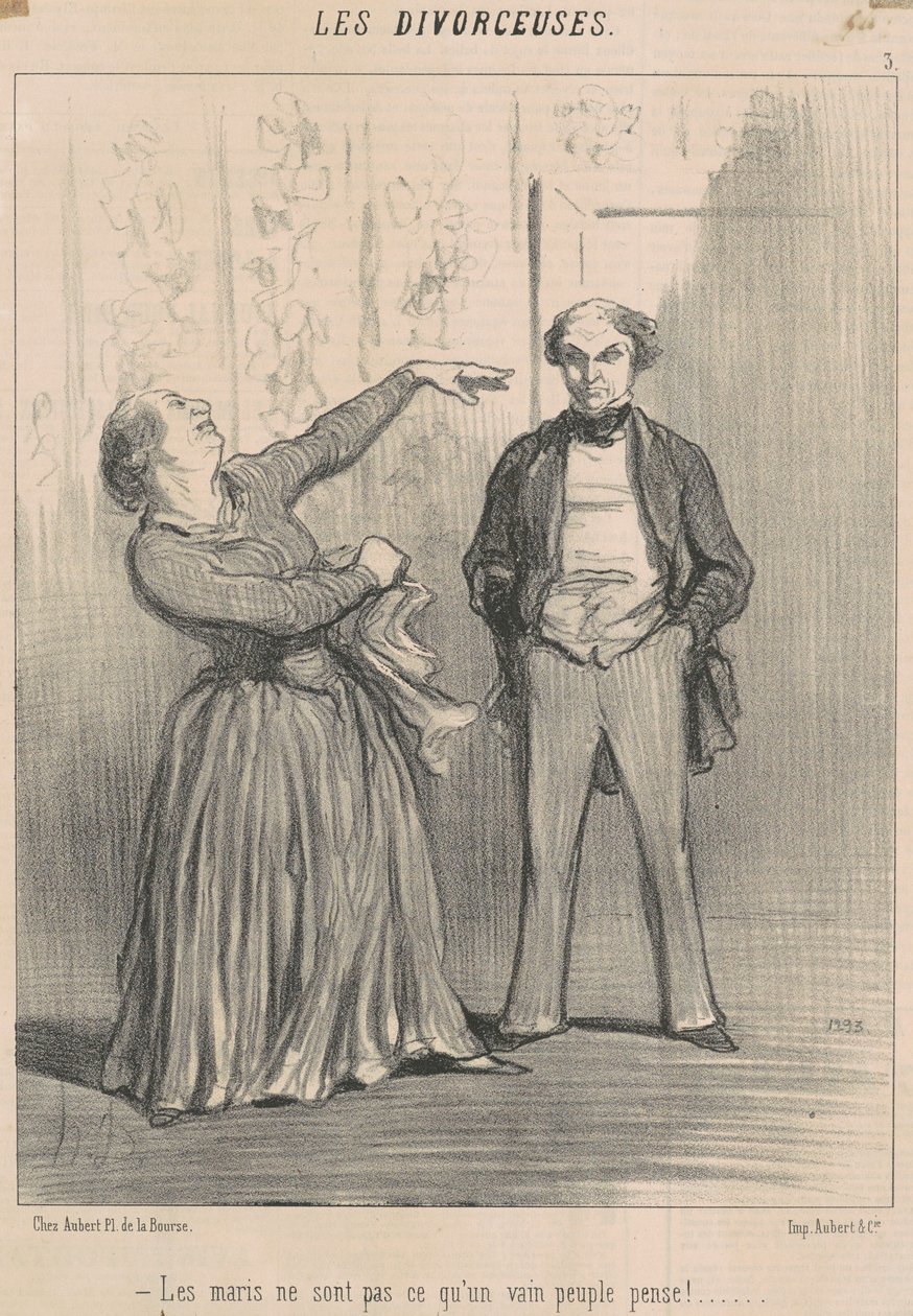 A férjek nem olyanok, mint a hiú emberek! alkotó: Honoré Daumier