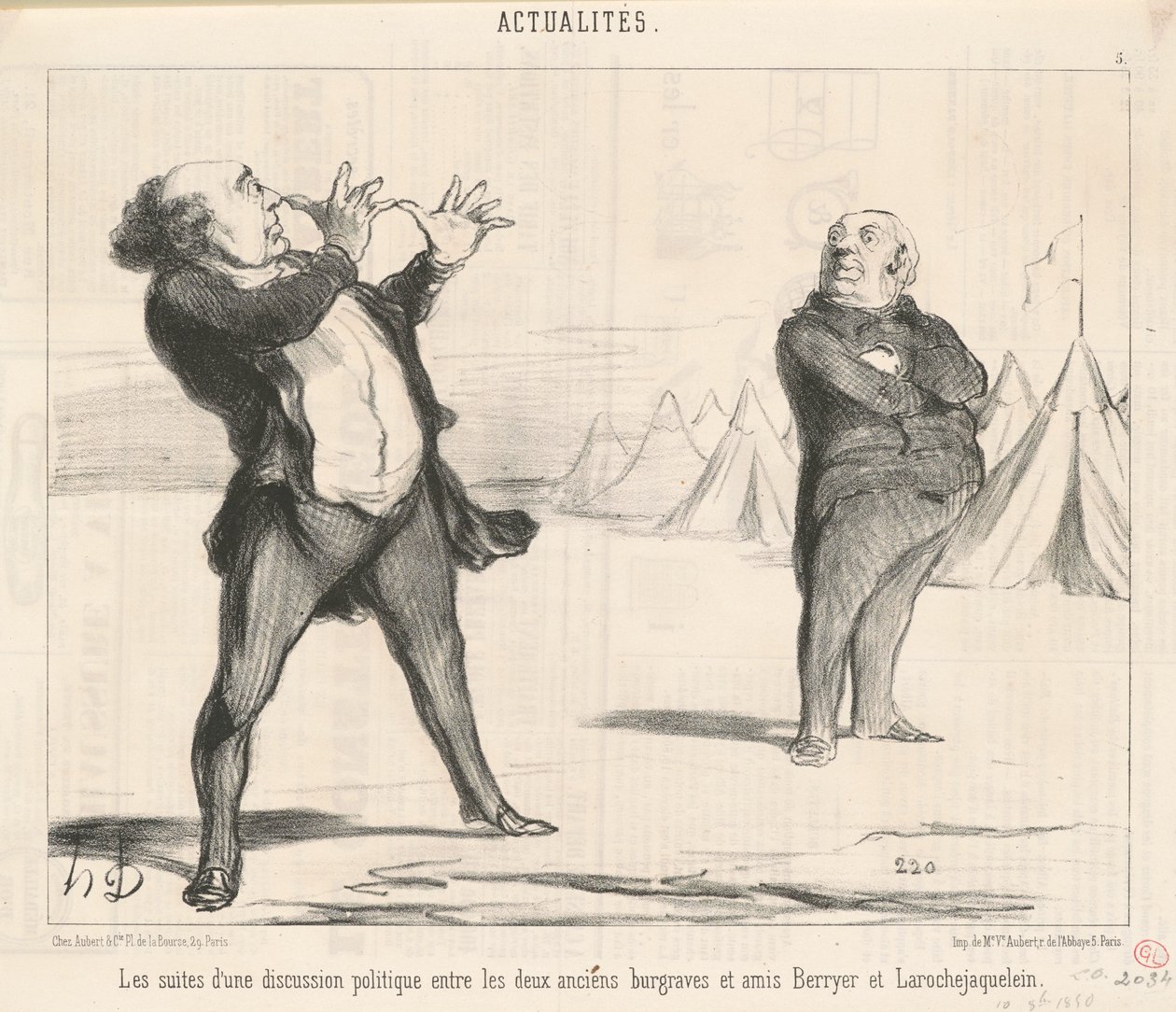 Egy politikai vita következményei... alkotó: Honoré Daumier