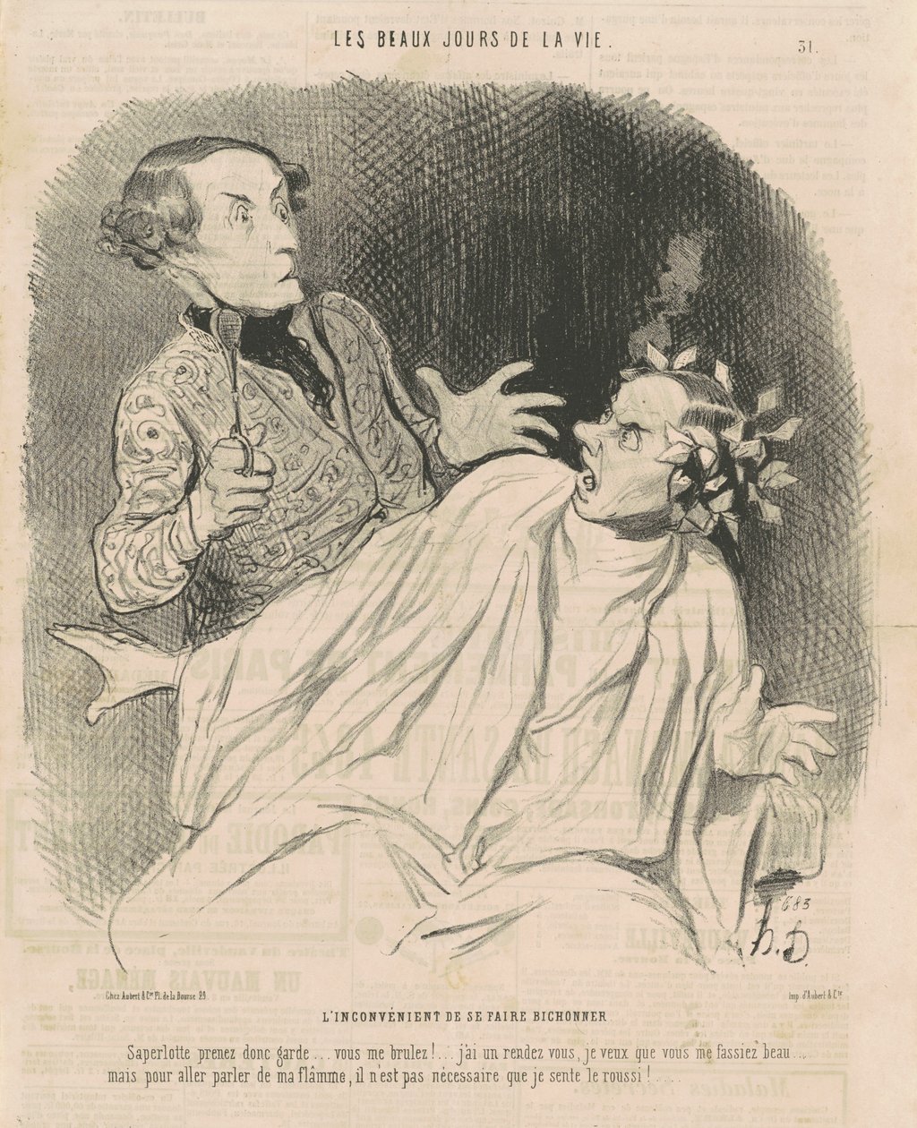 A kényeztetés hátránya... alkotó: Honoré Daumier