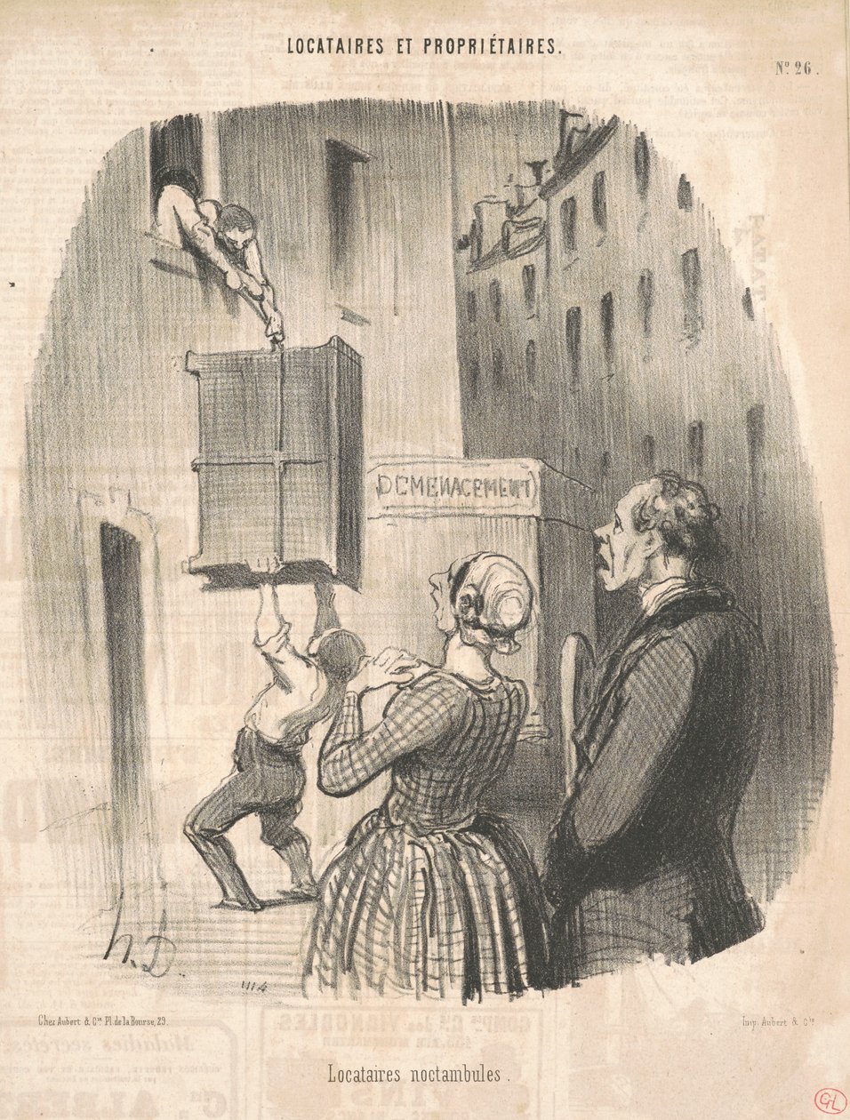 Éjjeli bagoly bérlők alkotó: Honoré Daumier
