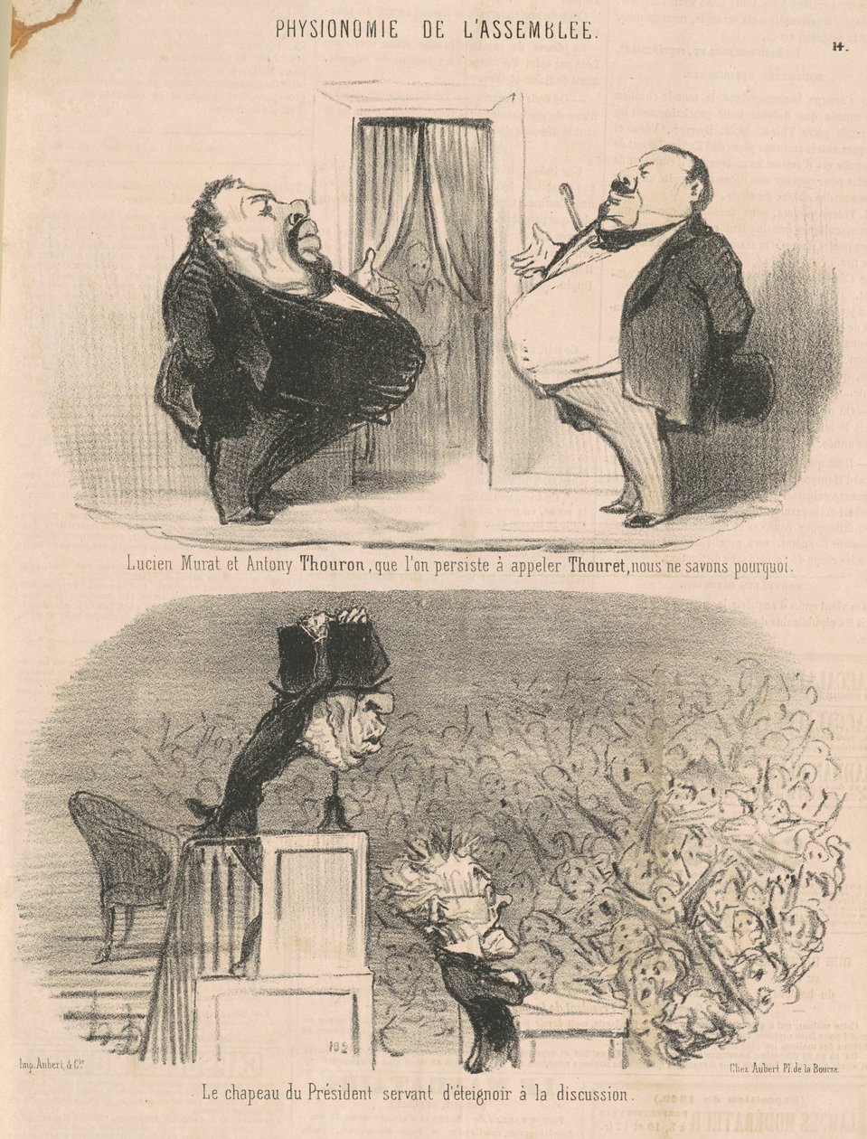 Lucien Murat és Antony Thouron... alkotó: Honoré Daumier