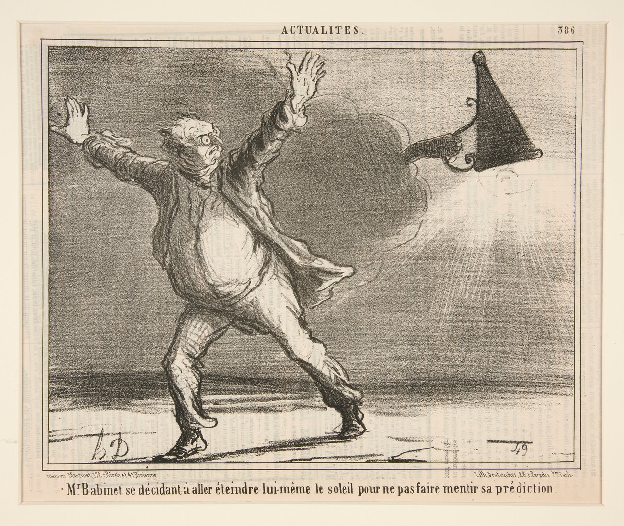 M. Babinet úgy döntött, hogy elmegy és kioltja magát alkotó: Honoré Daumier