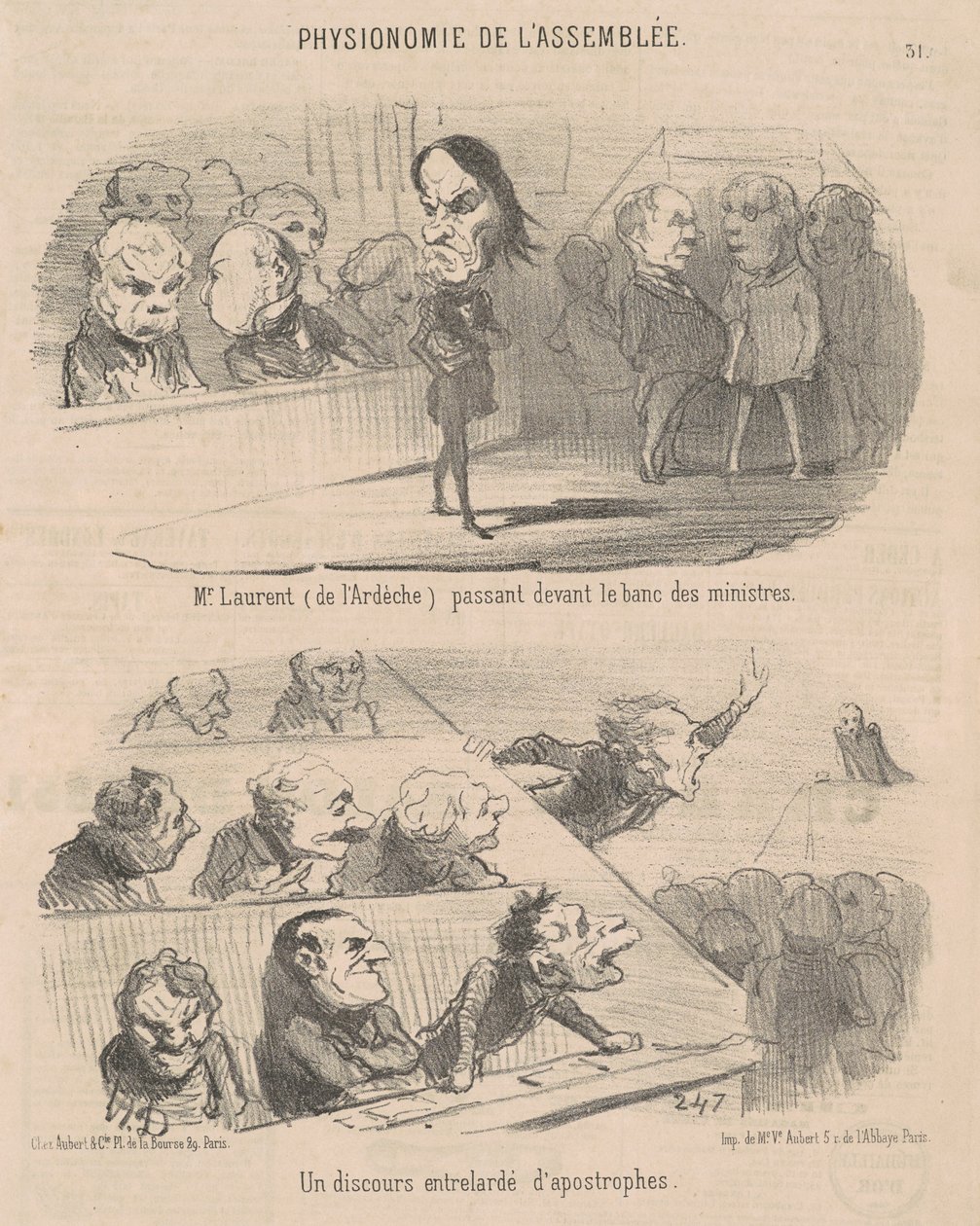 Mr. Laurent (az Ardèche-ből) Elmúlva... alkotó: Honoré Daumier