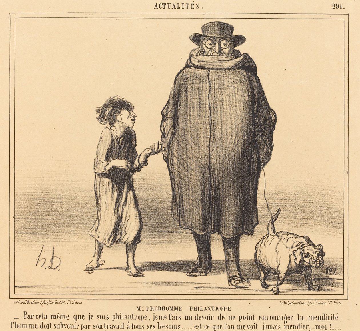 Mr. Prudhomme Philanthrope alkotó: Honoré Daumier