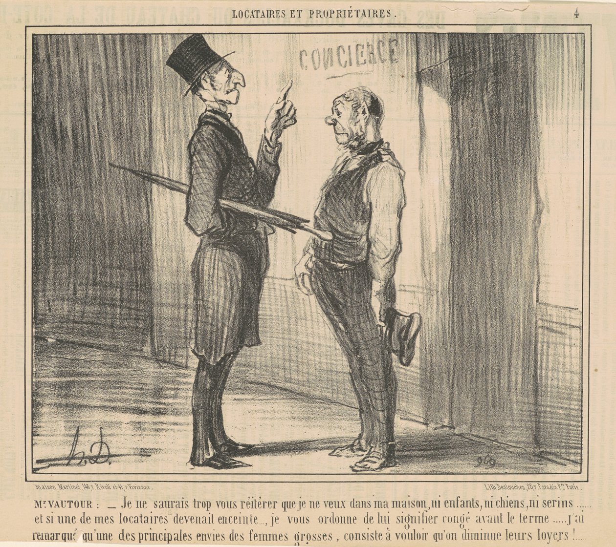 Mr. Vautour: Nem tudom megmondani... alkotó: Honoré Daumier