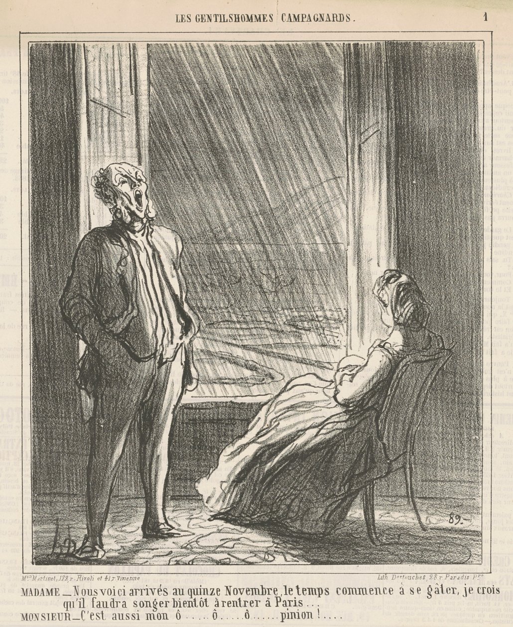 Hölgyem...Itt vagyunk...november tizenötödikén alkotó: Honoré Daumier