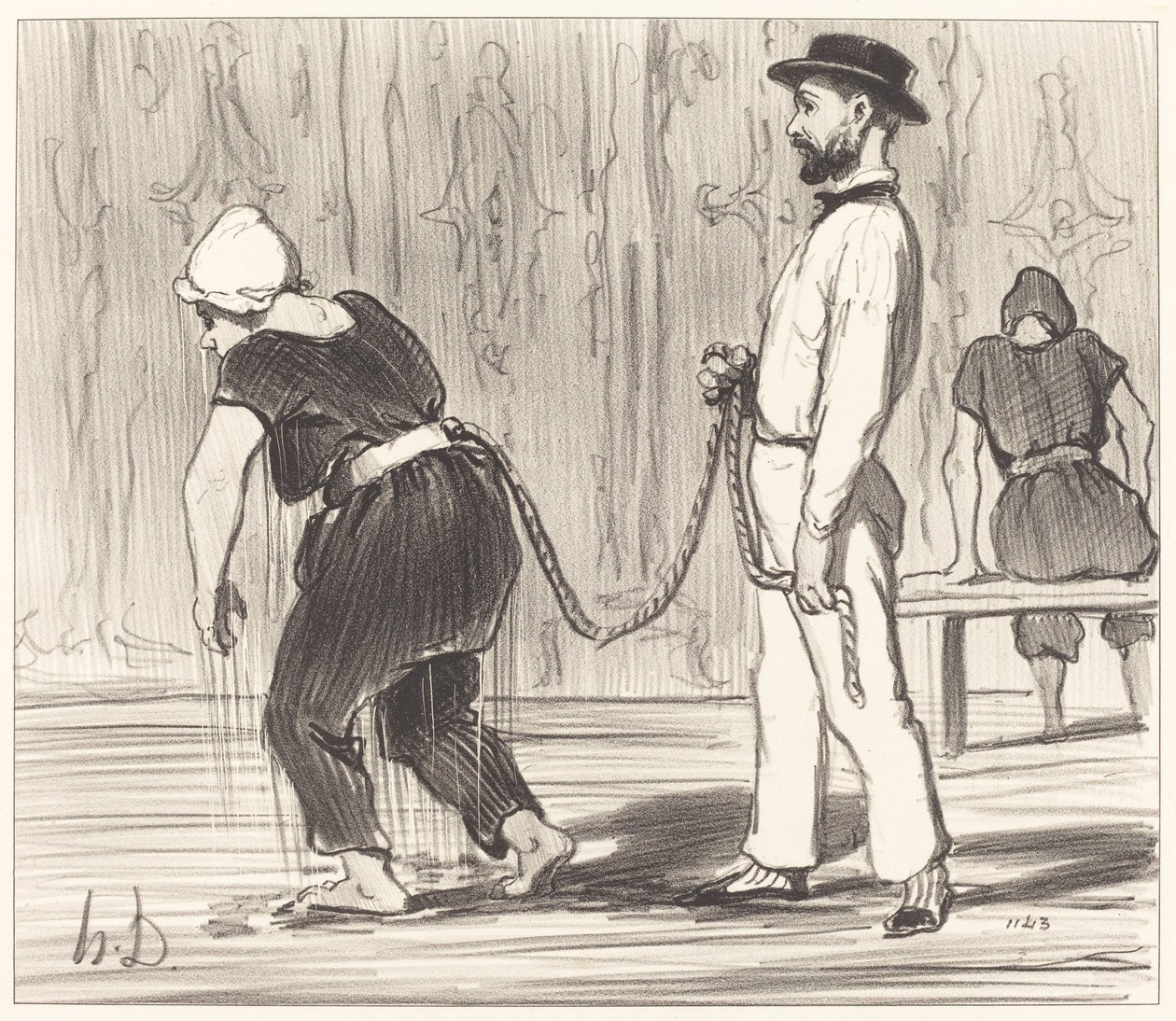 Madame Rabourdeau-nak megvan az első órája alkotó: Honoré Daumier