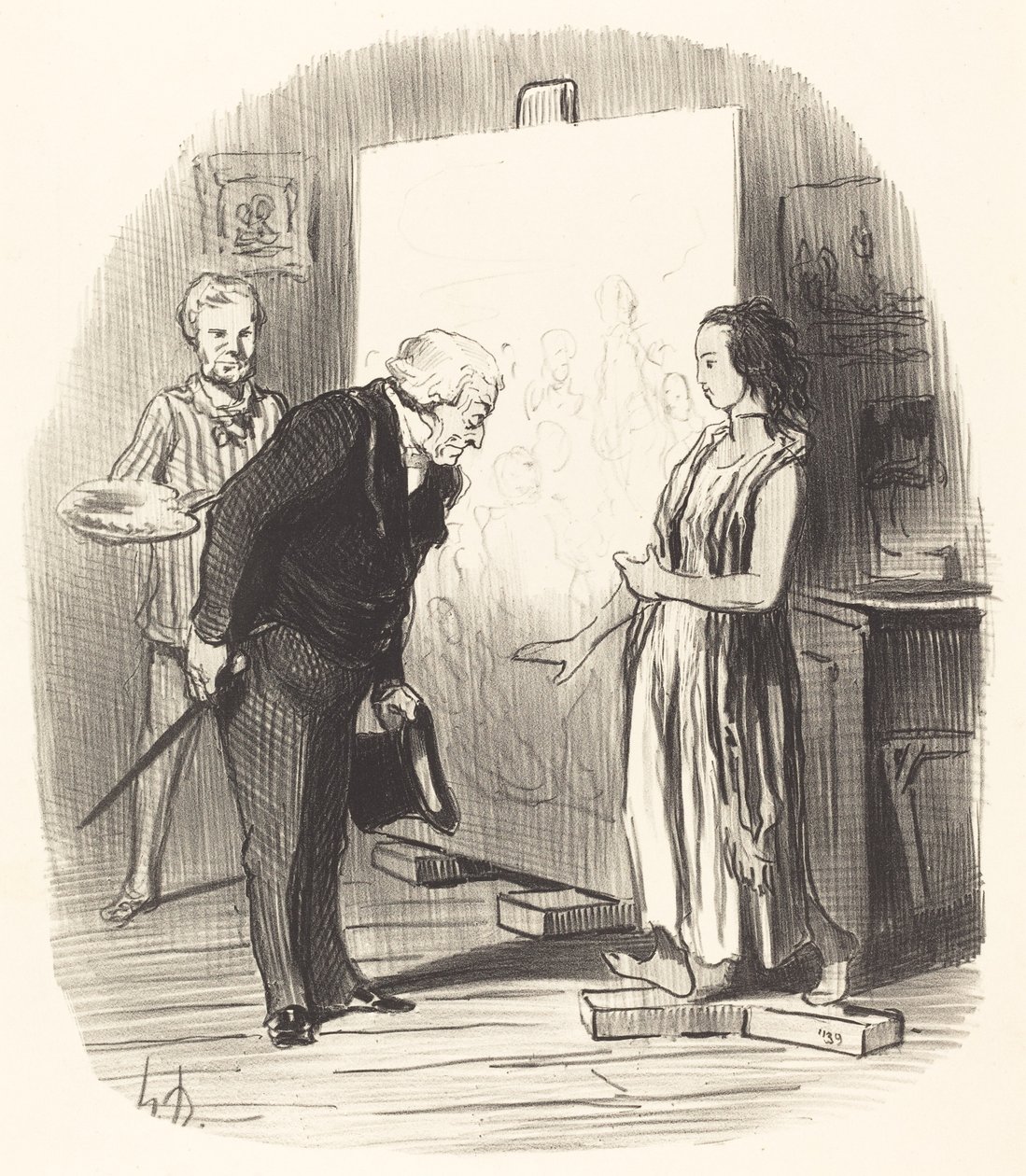 Hölgyem, megtiszteltetés számomra! alkotó: Honoré Daumier