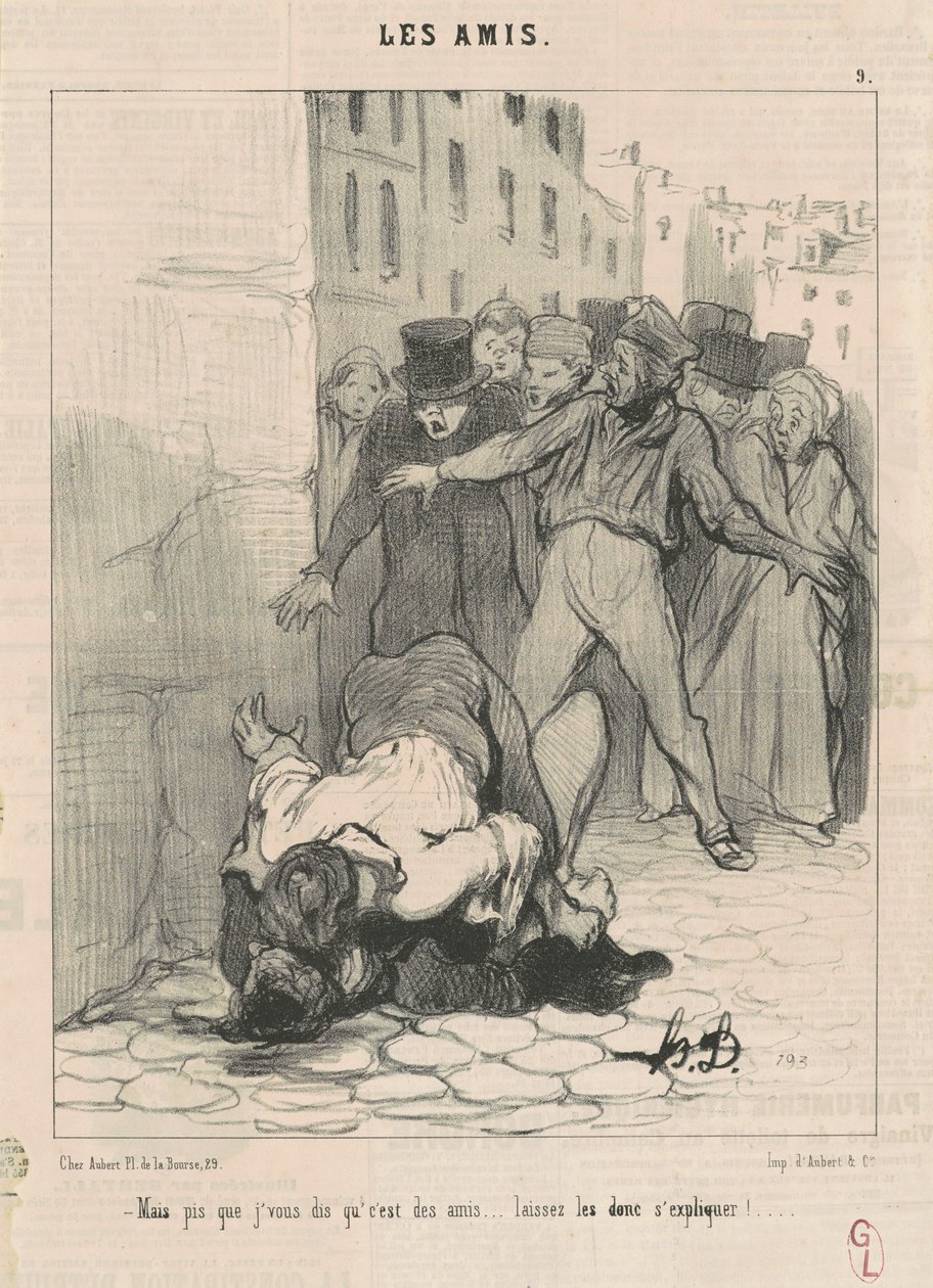 De rosszabb, mint ahogy mondom, hogy barátok... alkotó: Honoré Daumier