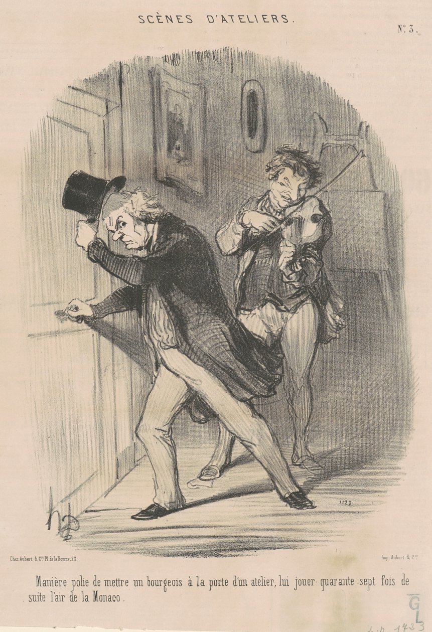 Udvarias módja annak, hogy... az ajtóban... alkotó: Honoré Daumier