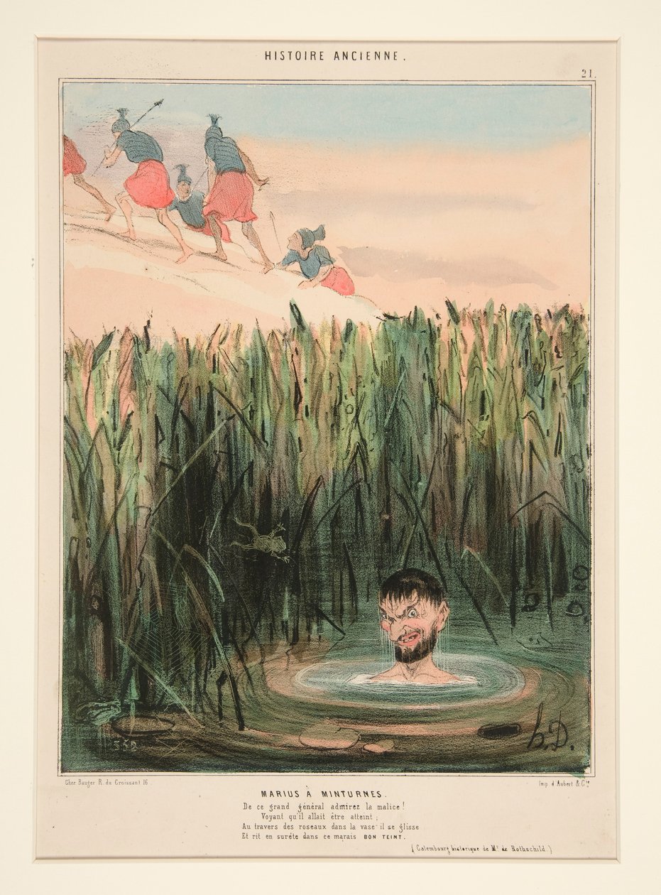 Marius Minturnae-ban. Csodálja meg e nagyszerű tábornok rosszindulatát alkotó: Honoré Daumier