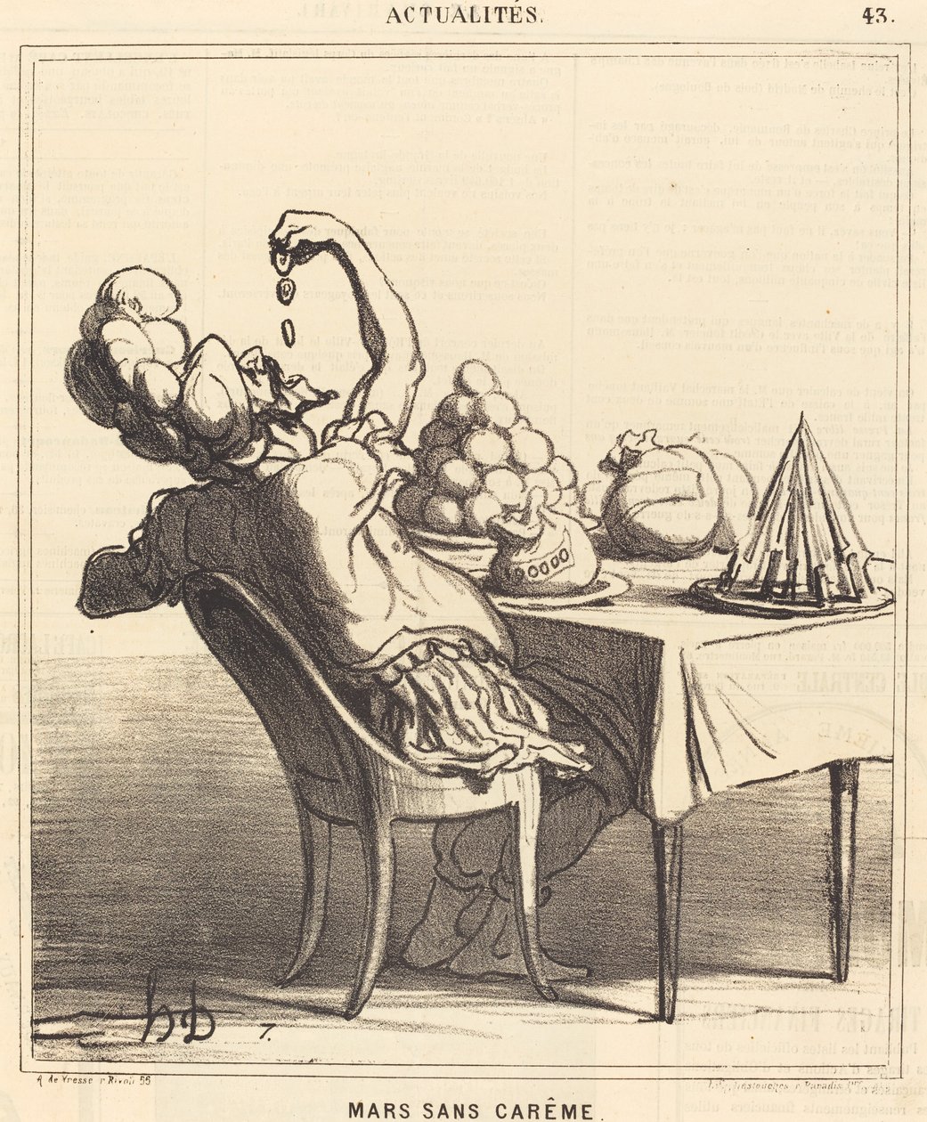 Március nagyböjt nélkül alkotó: Honoré Daumier