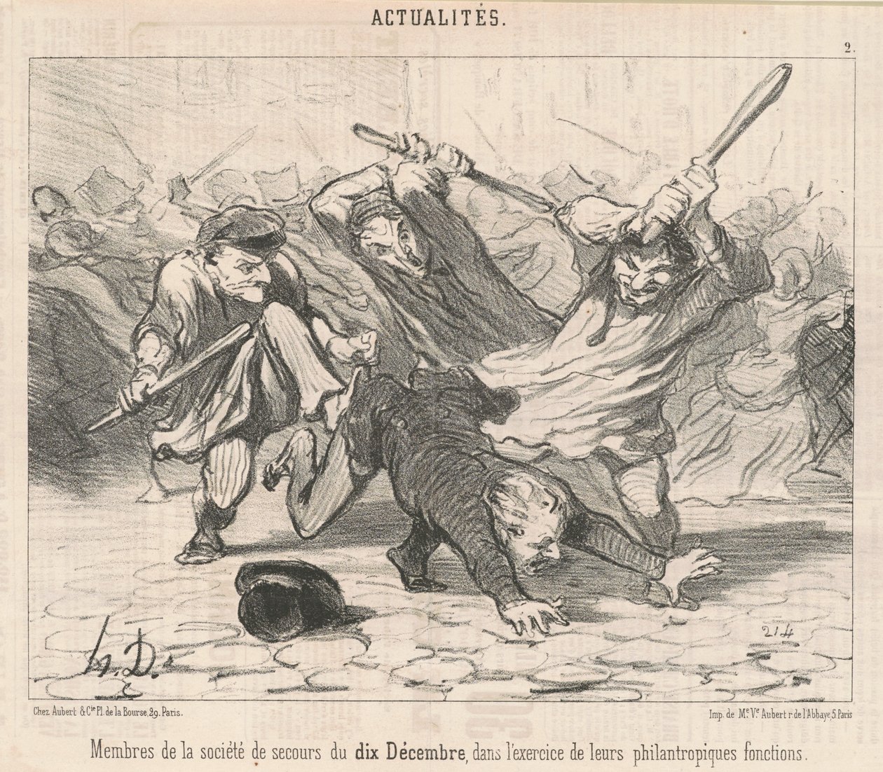A December 10-i Segélyegylet tagjai... alkotó: Honoré Daumier
