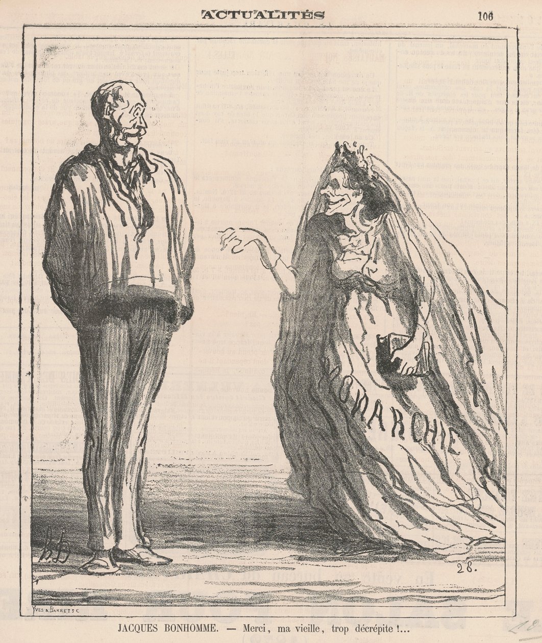 Köszönöm, öregem, túlságosan leromlott! ... alkotó: Honoré Daumier