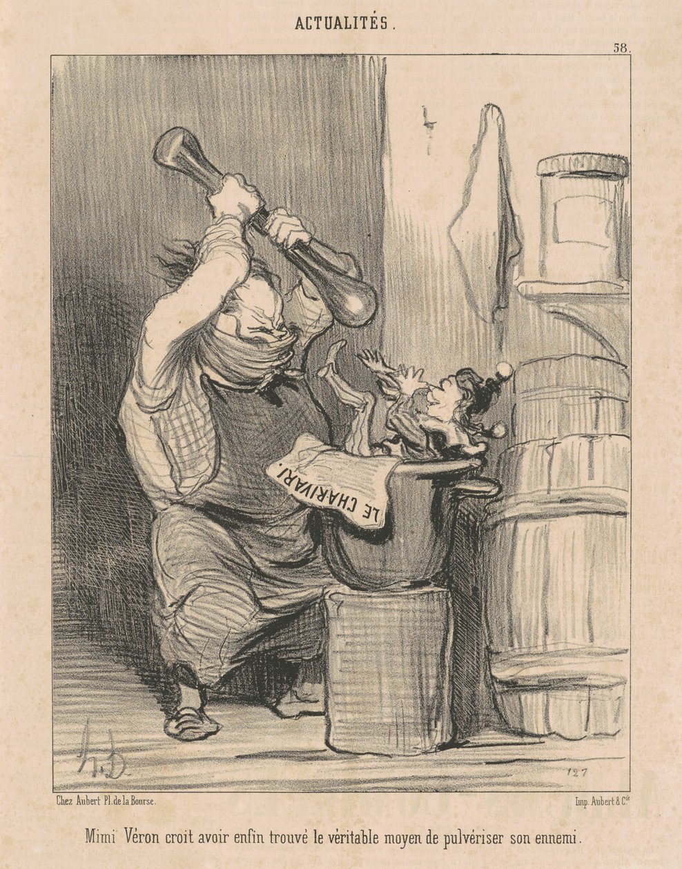Mimi Vèron azt hiszi, hogy megtalálta a... alkotó: Honoré Daumier