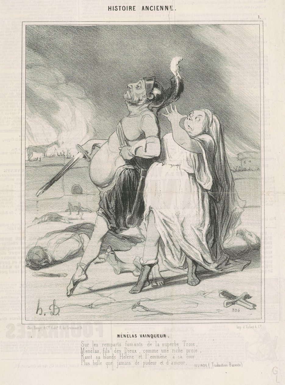 Győztes Menelaosz alkotó: Honoré Daumier