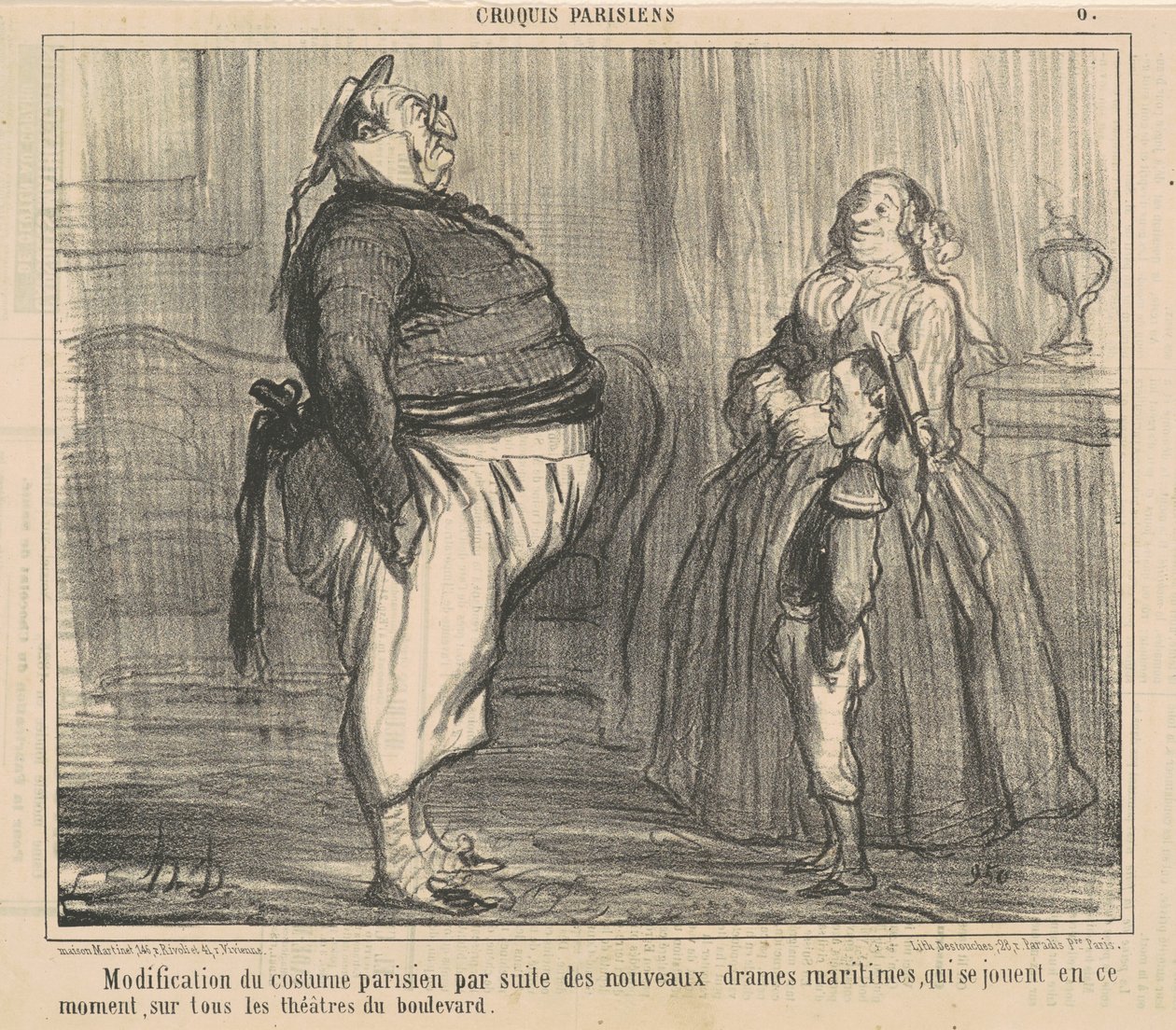 A párizsi jelmez módosítása... alkotó: Honoré Daumier