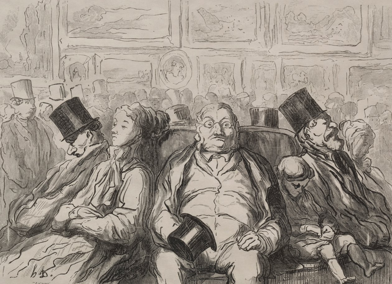 Pihenés pillanata a Carré szalonban. alkotó: Honoré Daumier