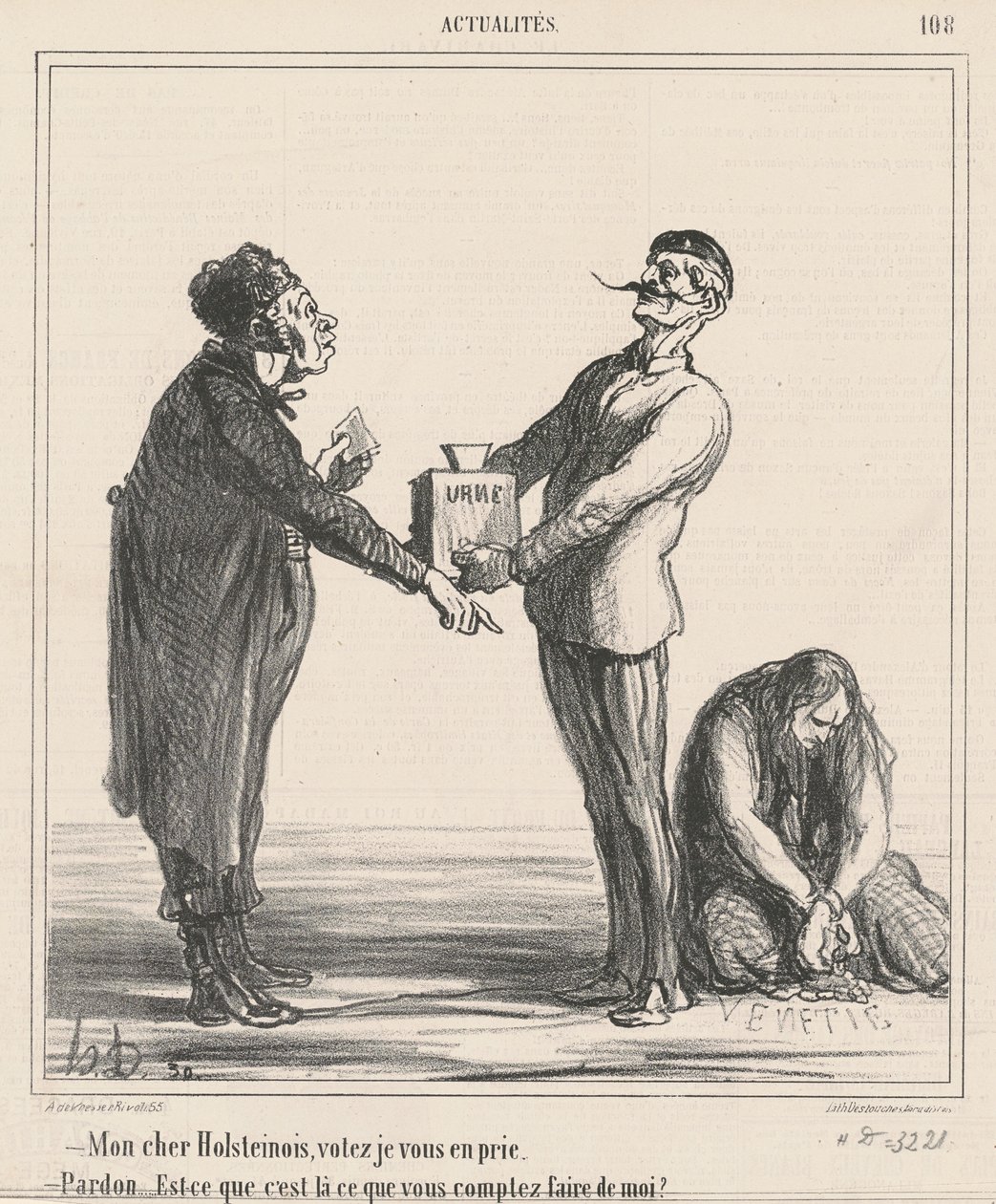 Kedves Holsteiner, kérlek szavazz... alkotó: Honoré Daumier