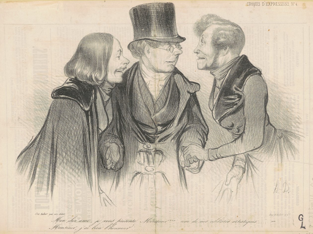 Kedves barátom, bemutatom önnek, Mr... alkotó: Honoré Daumier