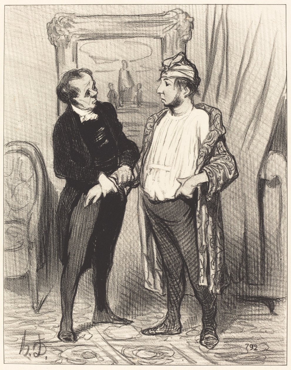 Kedvesem, biztosíthatlak, hogy én... alkotó: Honoré Daumier