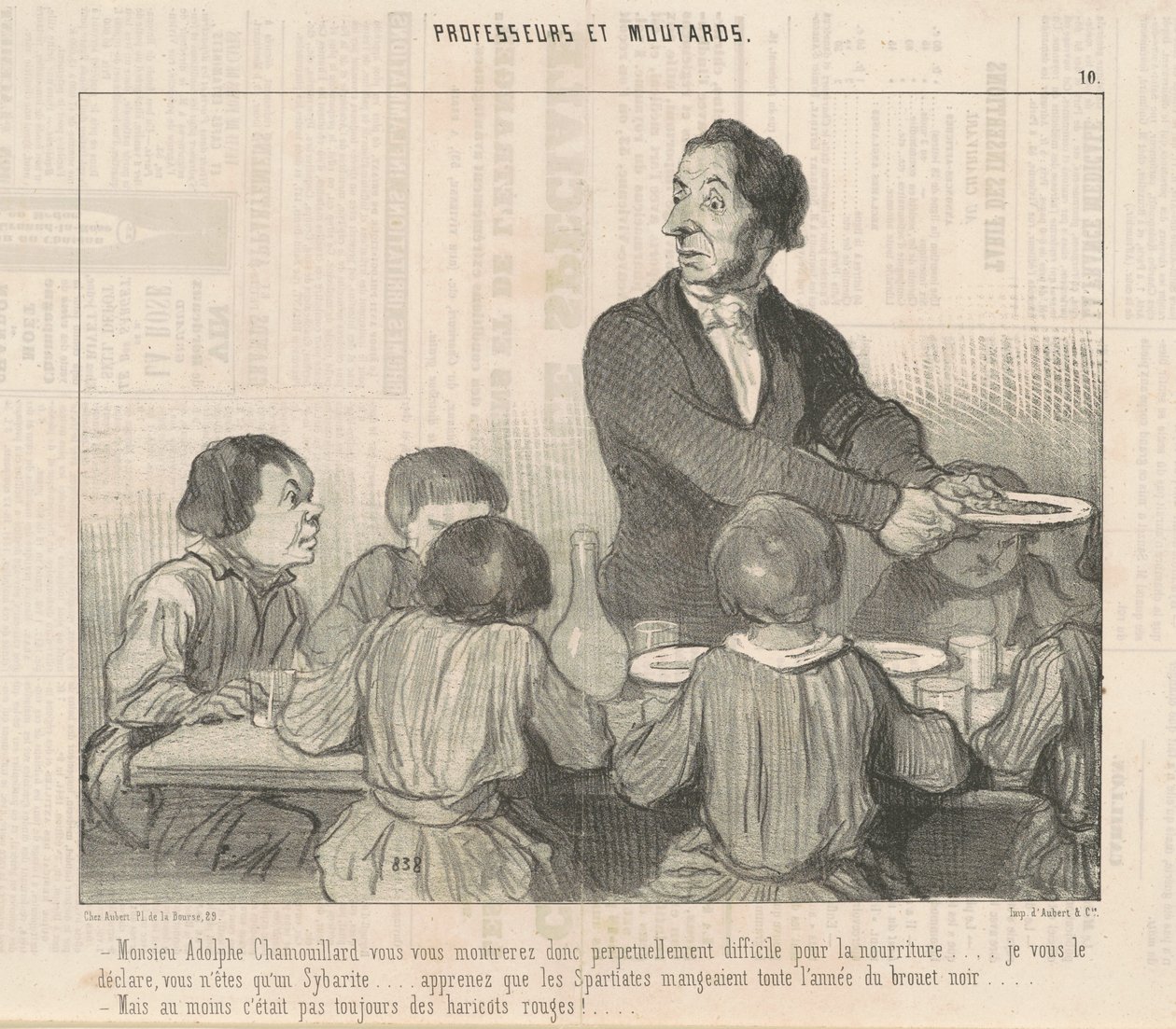 Mr. Adolphe Chamouillard, ezért megmutatja magát... alkotó: Honoré Daumier