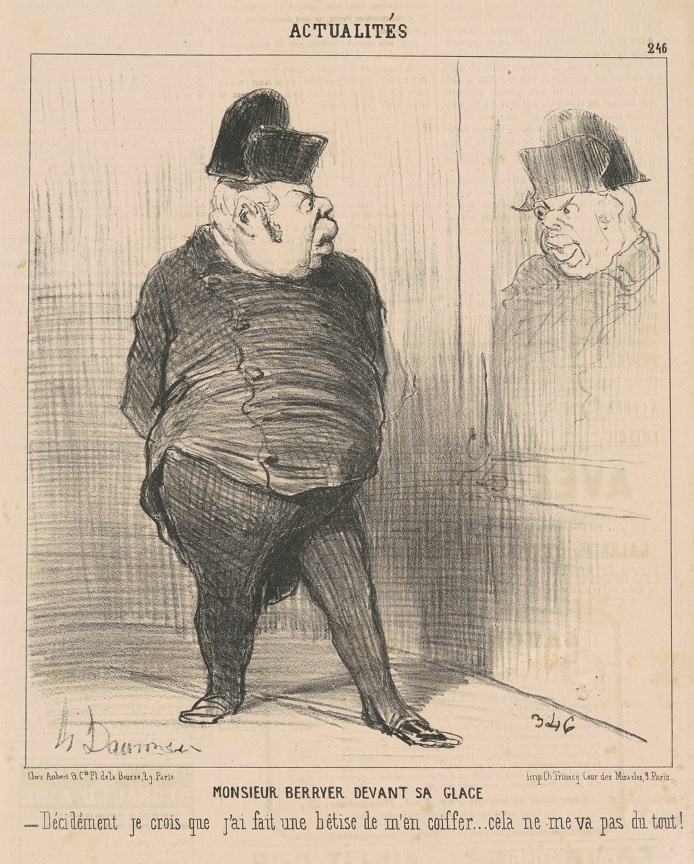 Mr. Berryer a tükre előtt... alkotó: Honoré Daumier