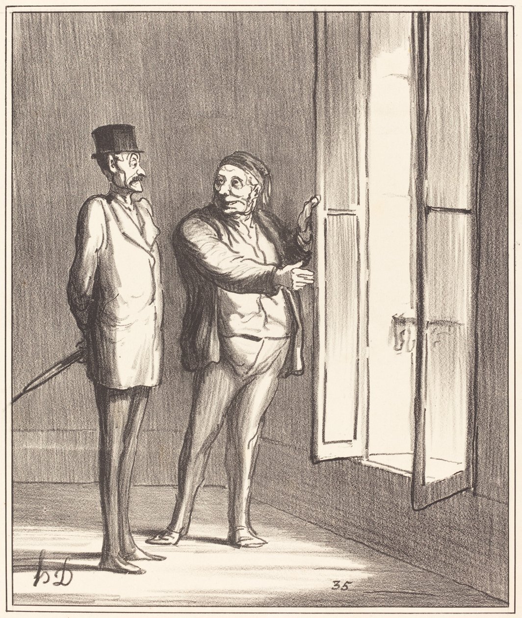 Uram jó lesz itt... alkotó: Honoré Daumier
