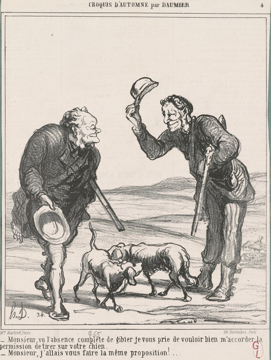 Uram, tekintettel a teljes hiányra... alkotó: Honoré Daumier