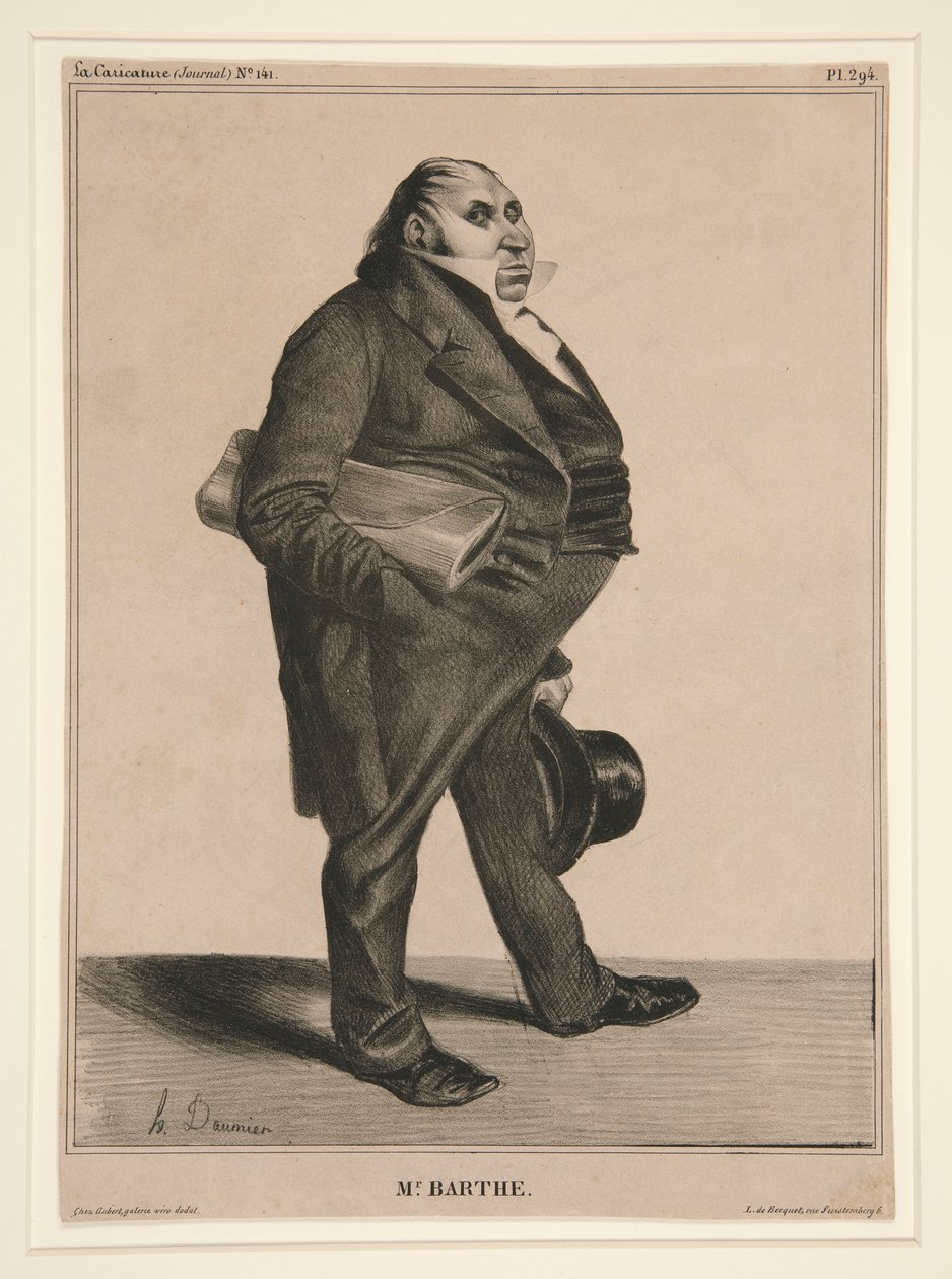 Mr. Barthe, pl. 294 a C?l?brit? sorozatból? de la Caricature (Karikatúra alkotó: Honoré Daumier
