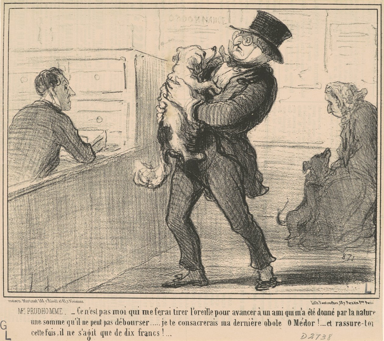 Prudhomme úr...nem én fogom magam... alkotó: Honoré Daumier