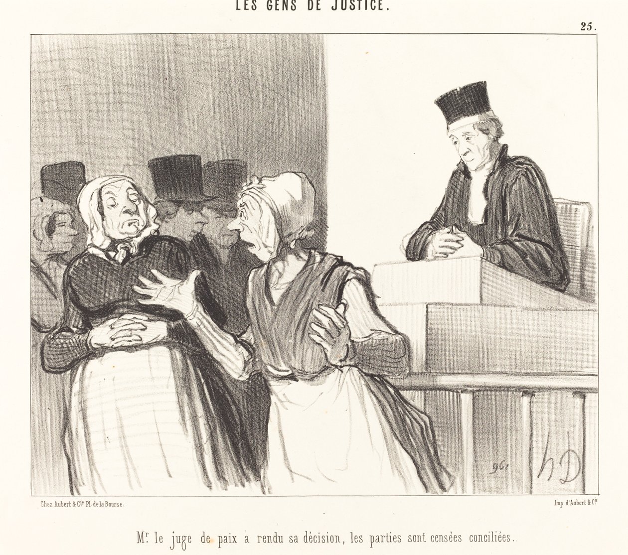 A békebíró úr meghozta döntését... alkotó: Honoré Daumier