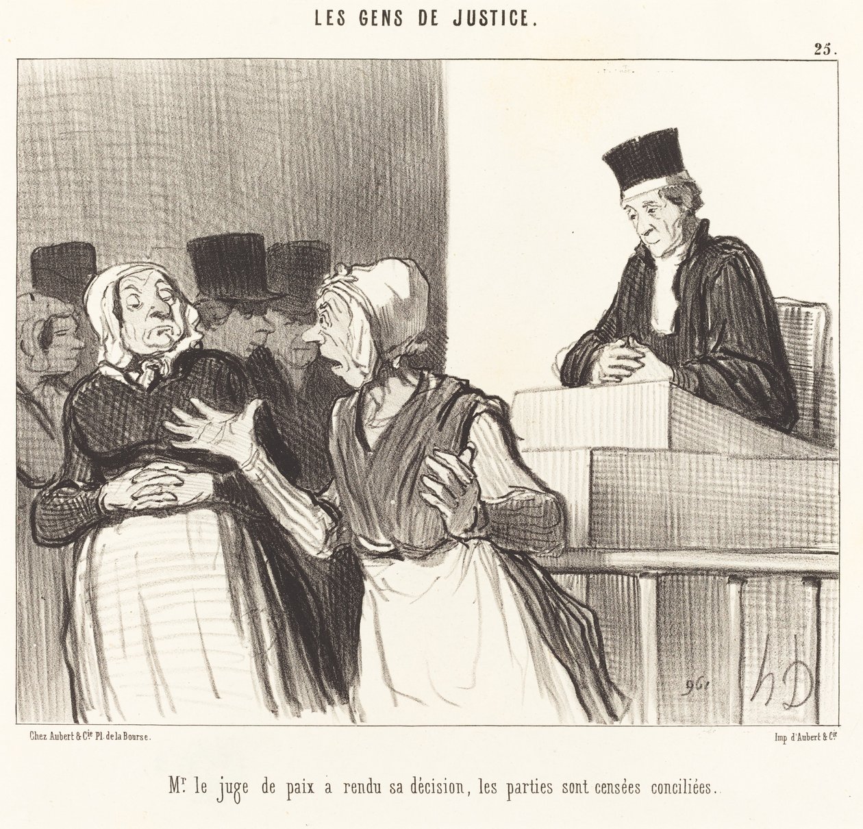 A békebíró úr meghozta döntését... alkotó: Honoré Daumier