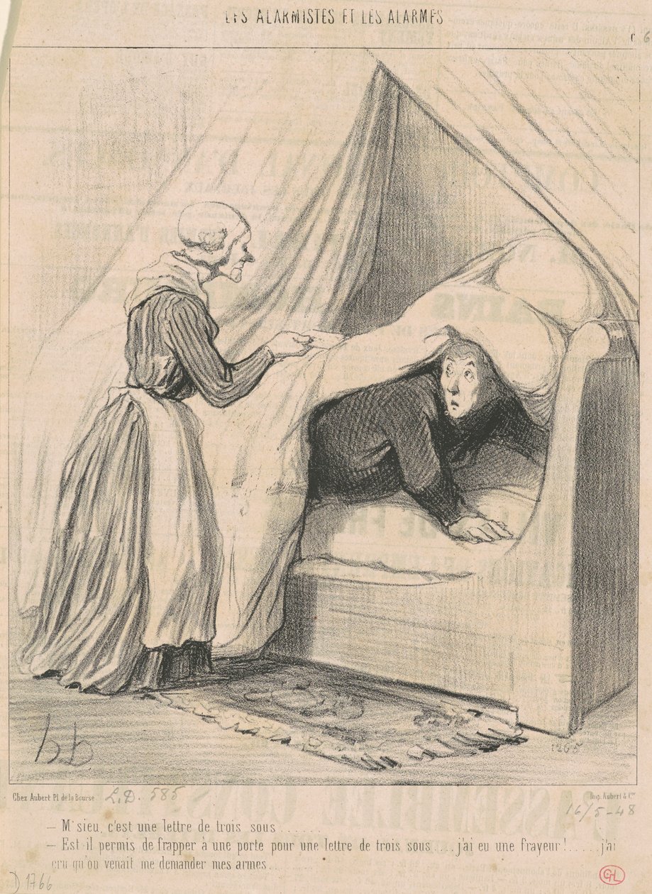 Uram, ez egy háromcentes levél... alkotó: Honoré Daumier