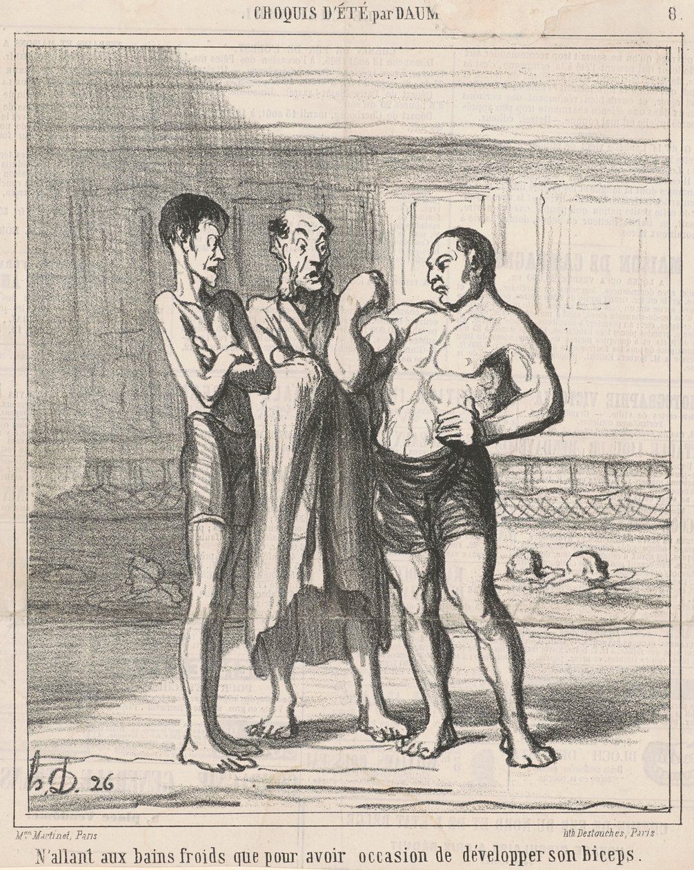 Csak hideg fürdőbe járok... alkotó: Honoré Daumier