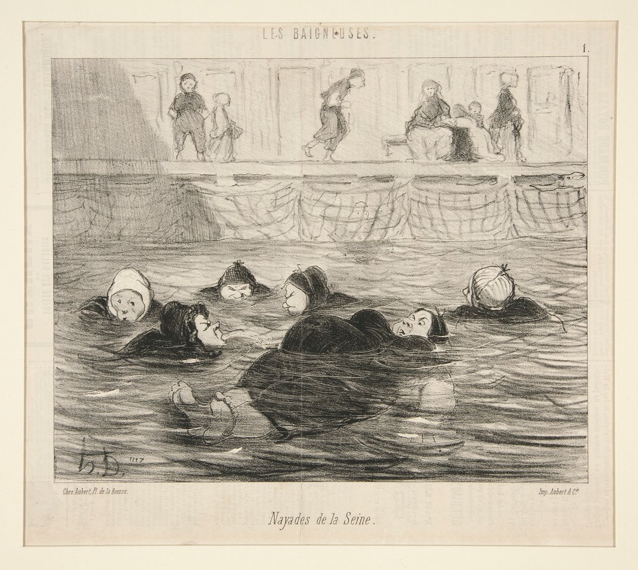 A Szajna Nayades, a Les Baigneuses-ből alkotó: Honoré Daumier