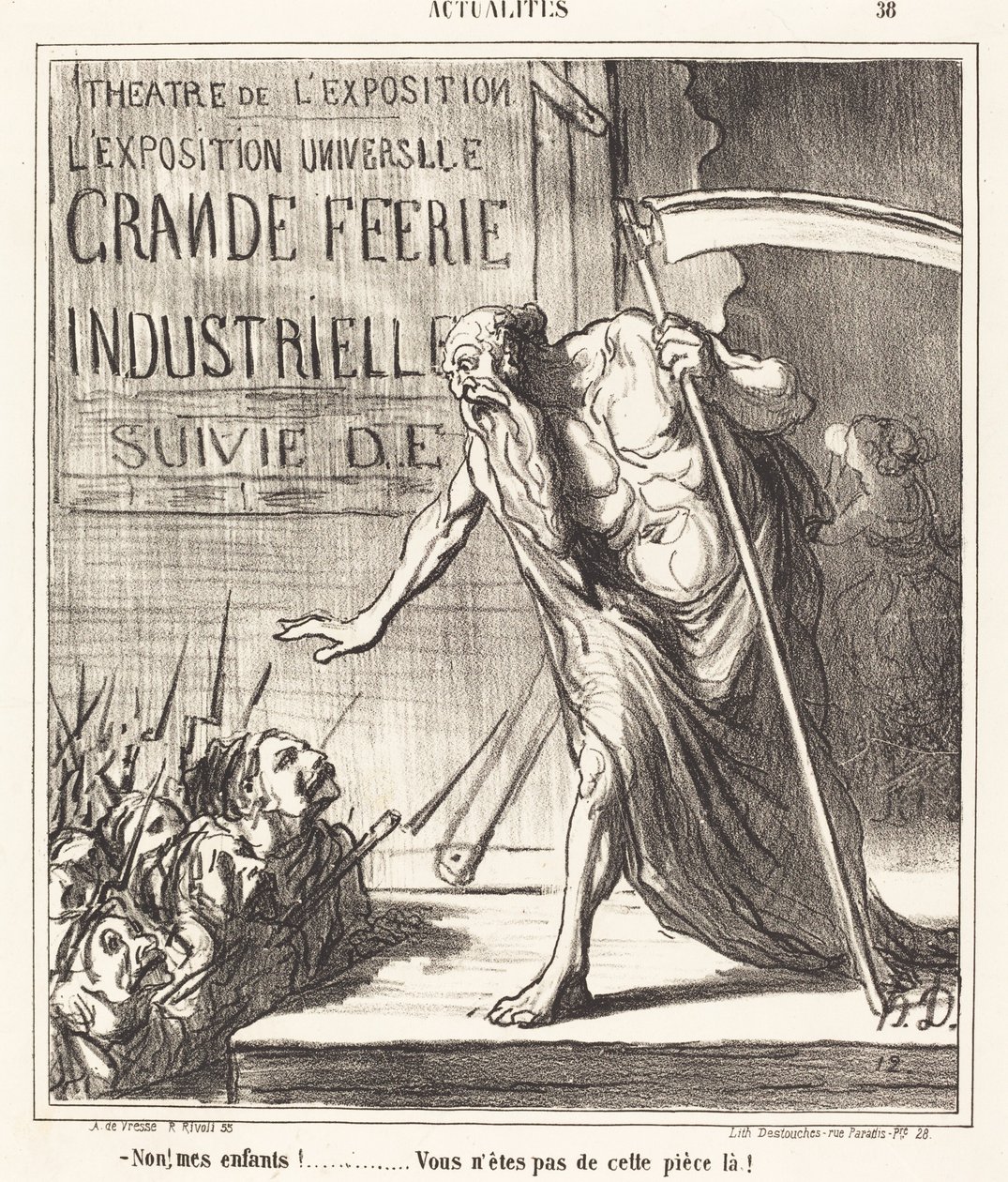 Nem... te nem abból a szobából vagy! alkotó: Honoré Daumier
