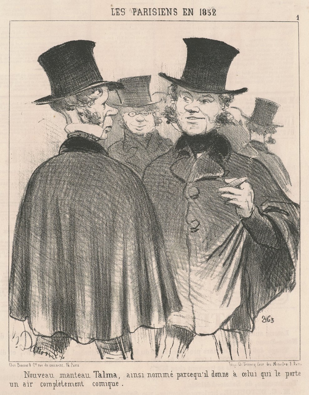 Új talma kabát alkotó: Honoré Daumier
