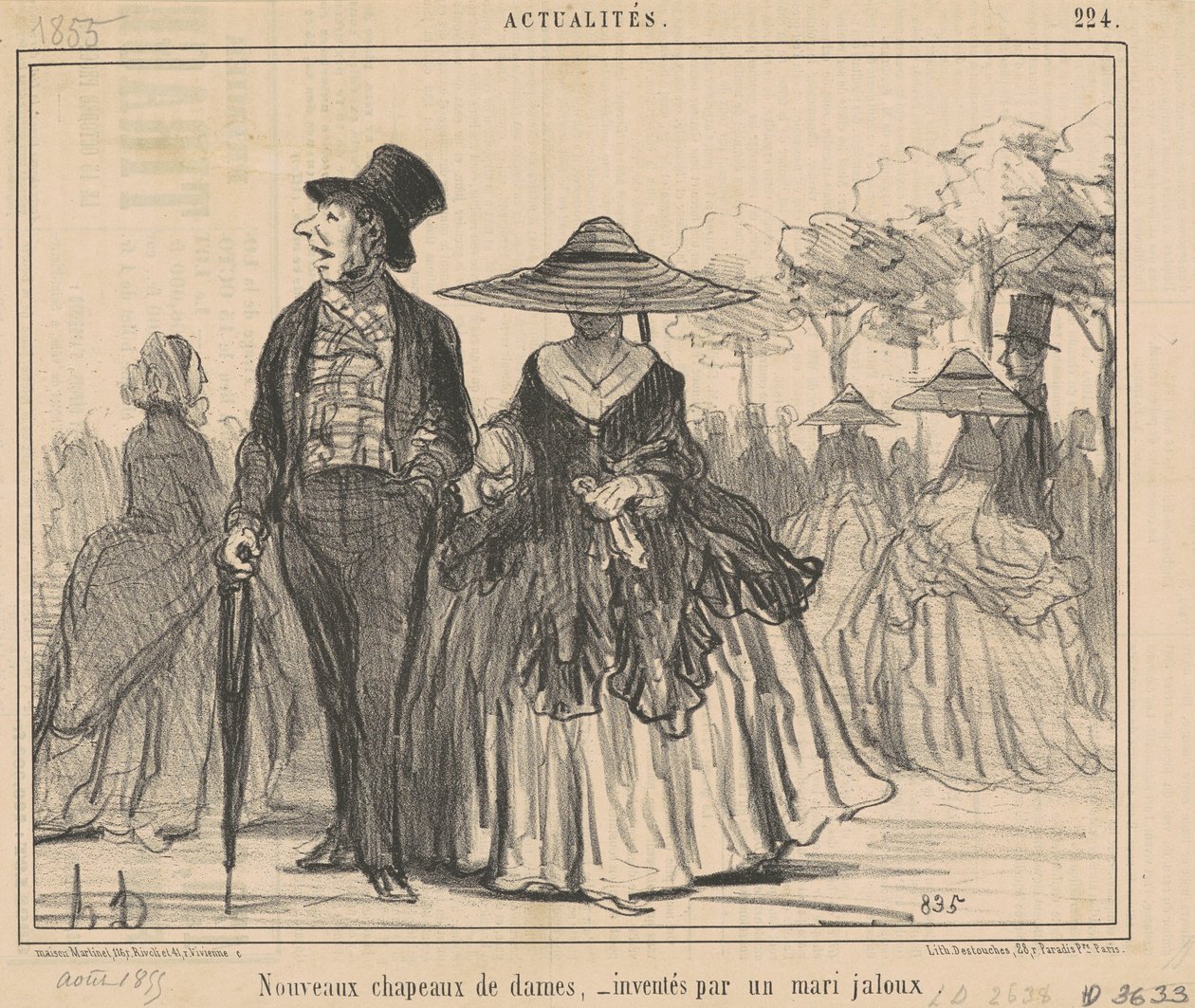 Új női sapkák... alkotó: Honoré Daumier