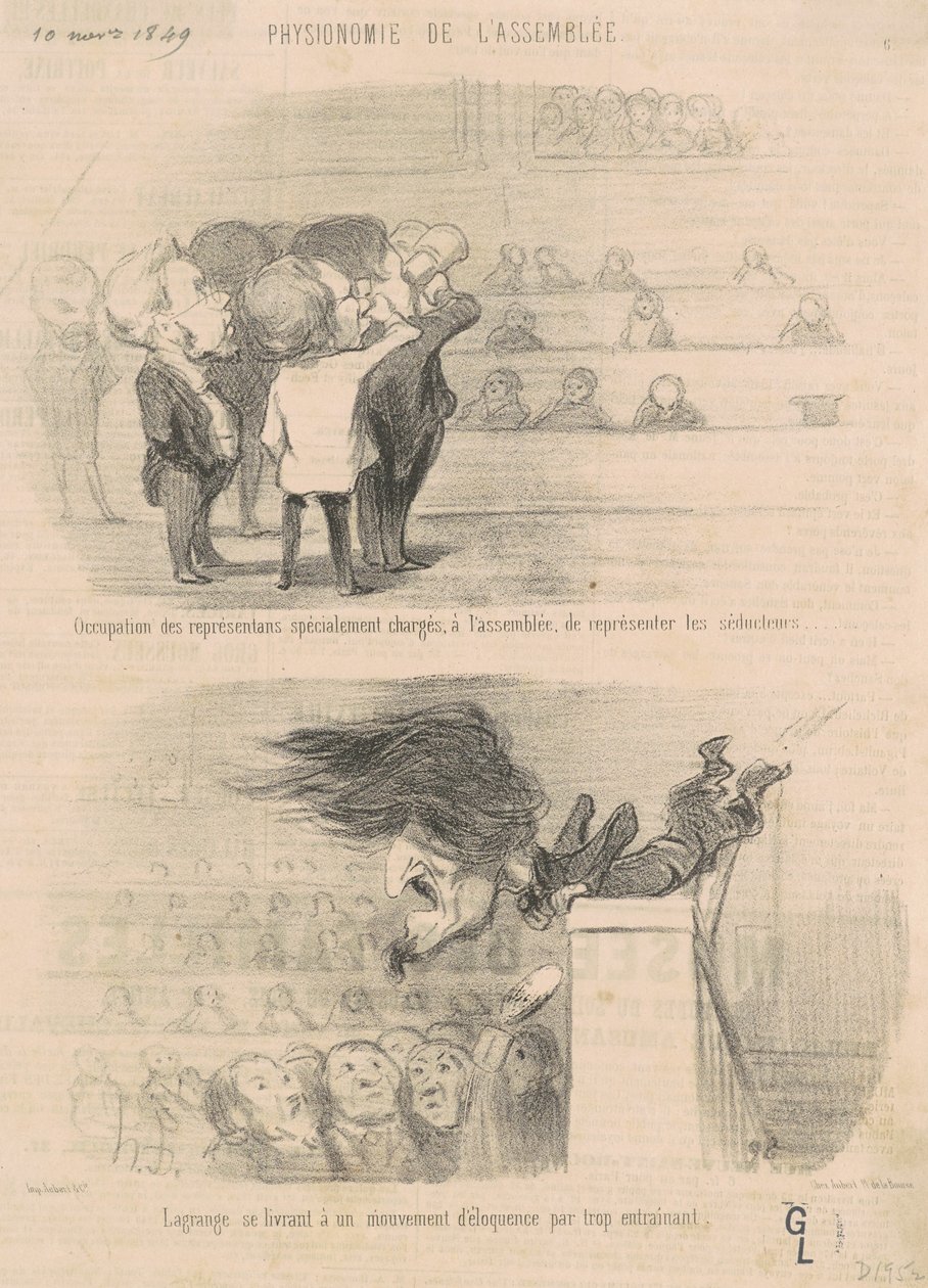 A képviselők foglalkozása... alkotó: Honoré Daumier