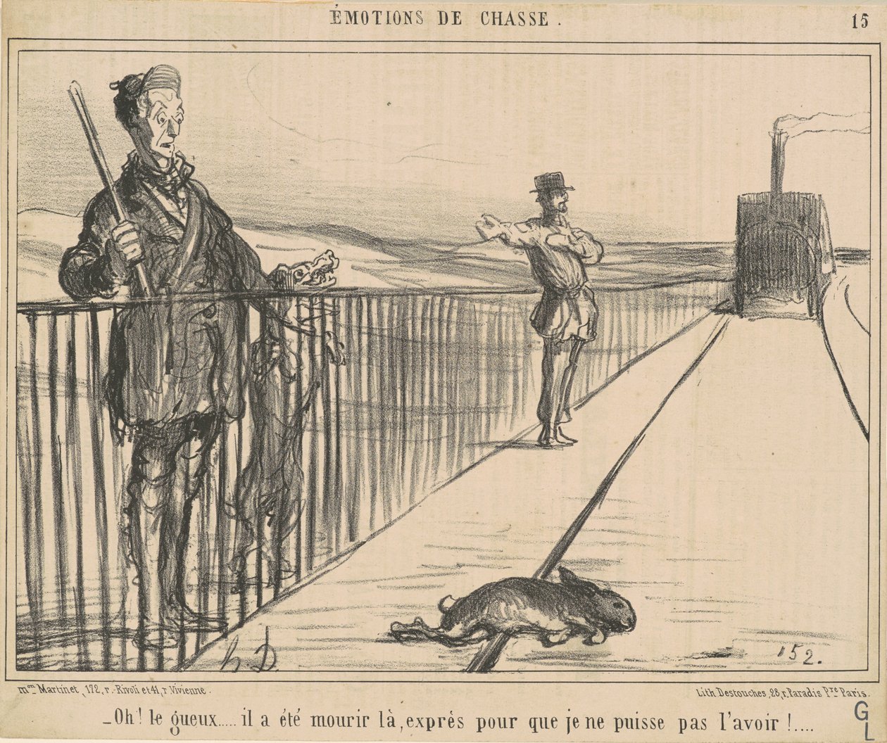 Ó! A koldus... ott halt meg... alkotó: Honoré Daumier