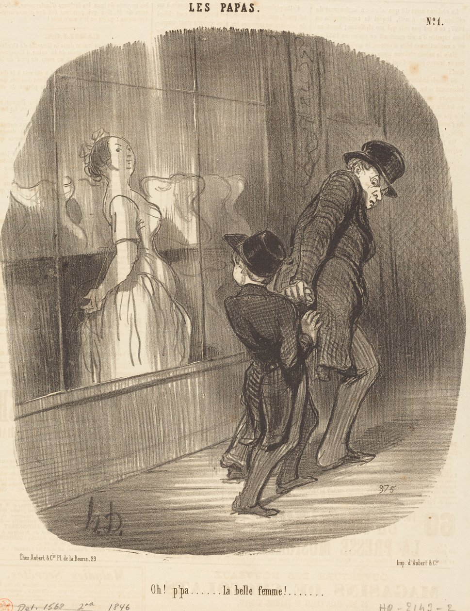 Ó! apa... a gyönyörű nő! alkotó: Honoré Daumier