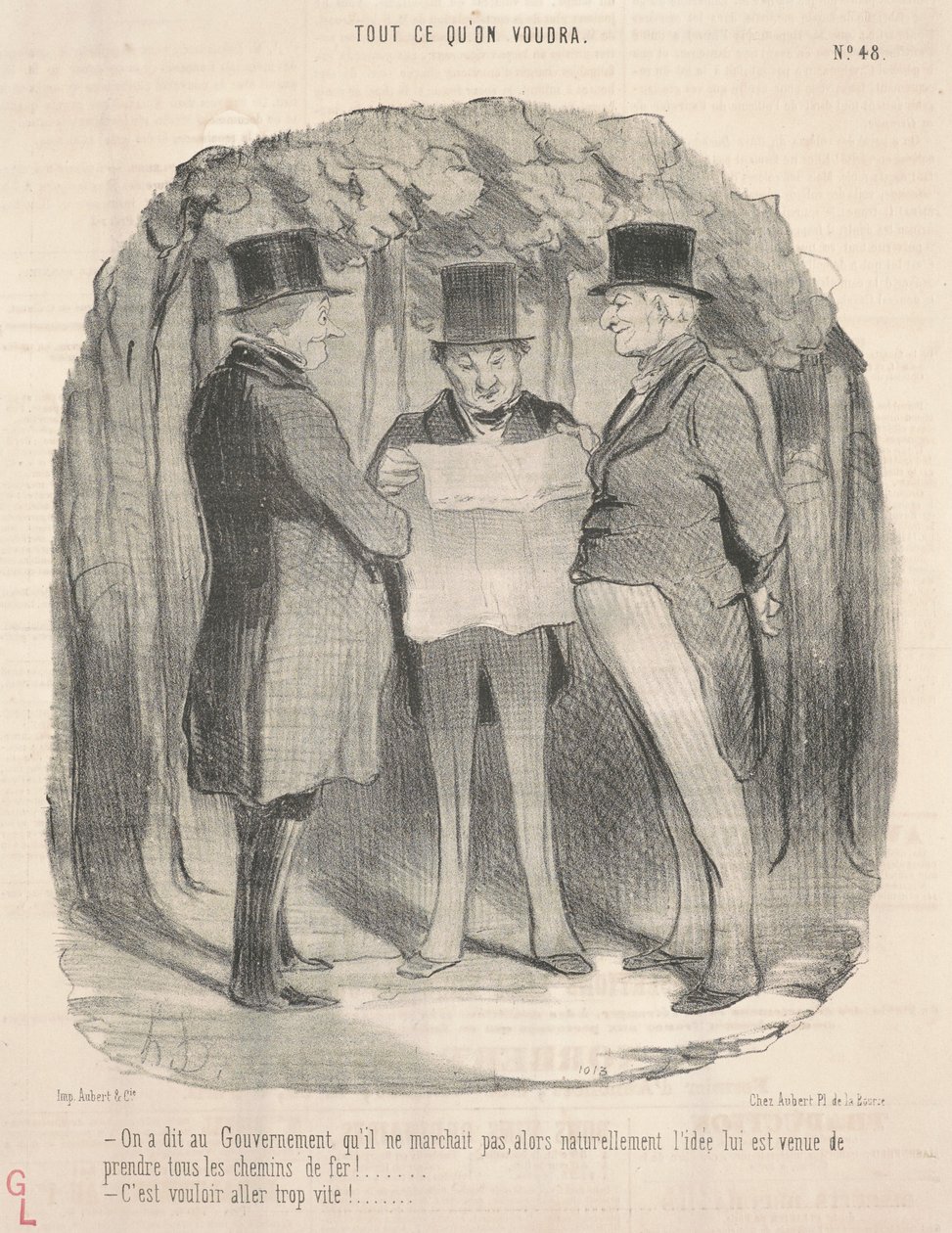 Azt mondták a kormánynak, hogy nem működik... alkotó: Honoré Daumier