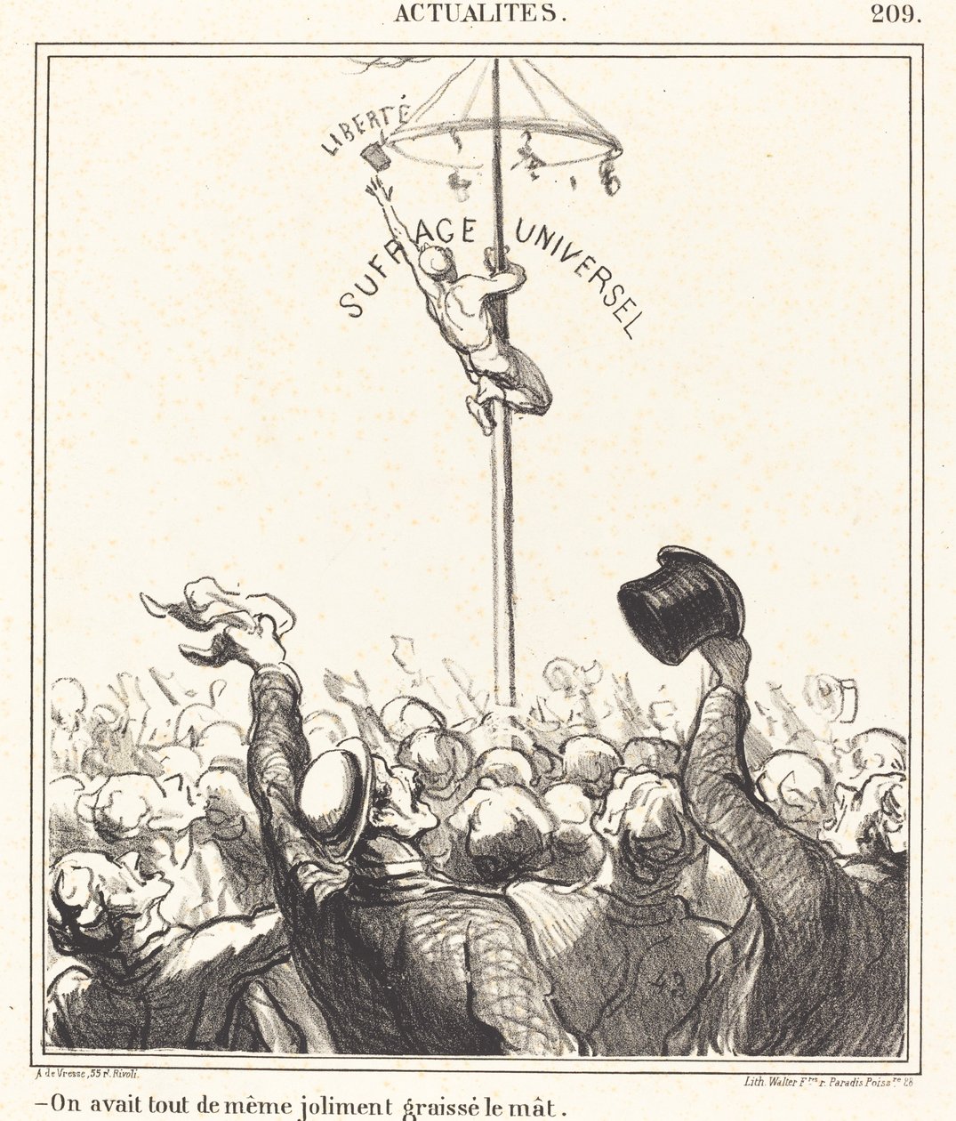 Szépen bekentük az árbocot alkotó: Honoré Daumier