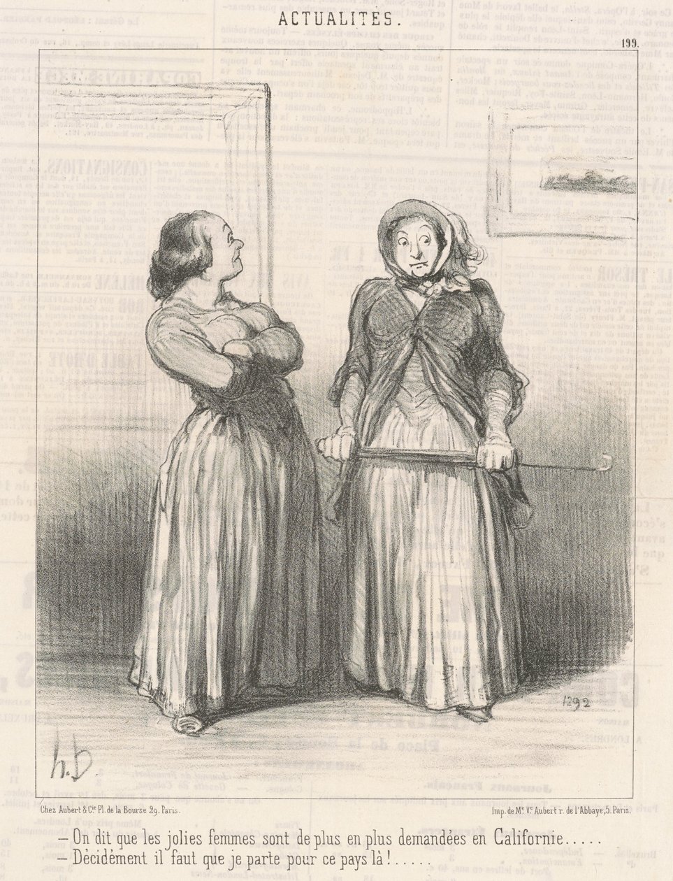 Azt mondják a szép nők... alkotó: Honoré Daumier