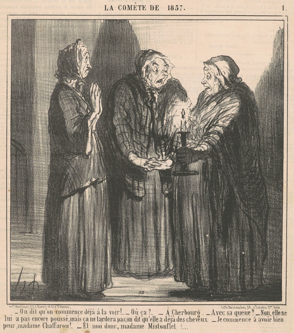 Azt mondják, már kezdünk vele találkozni... alkotó: Honoré Daumier